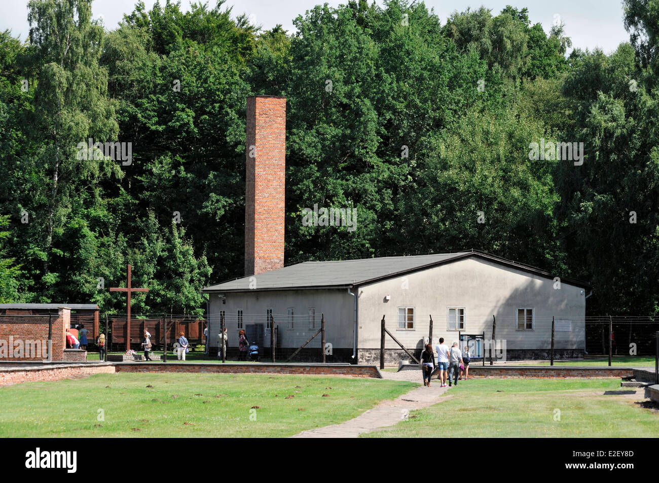 Polen, Pommern, Sztutowo, KZ Stutthof, Gehäuse Bau der Krematorien Stockfoto