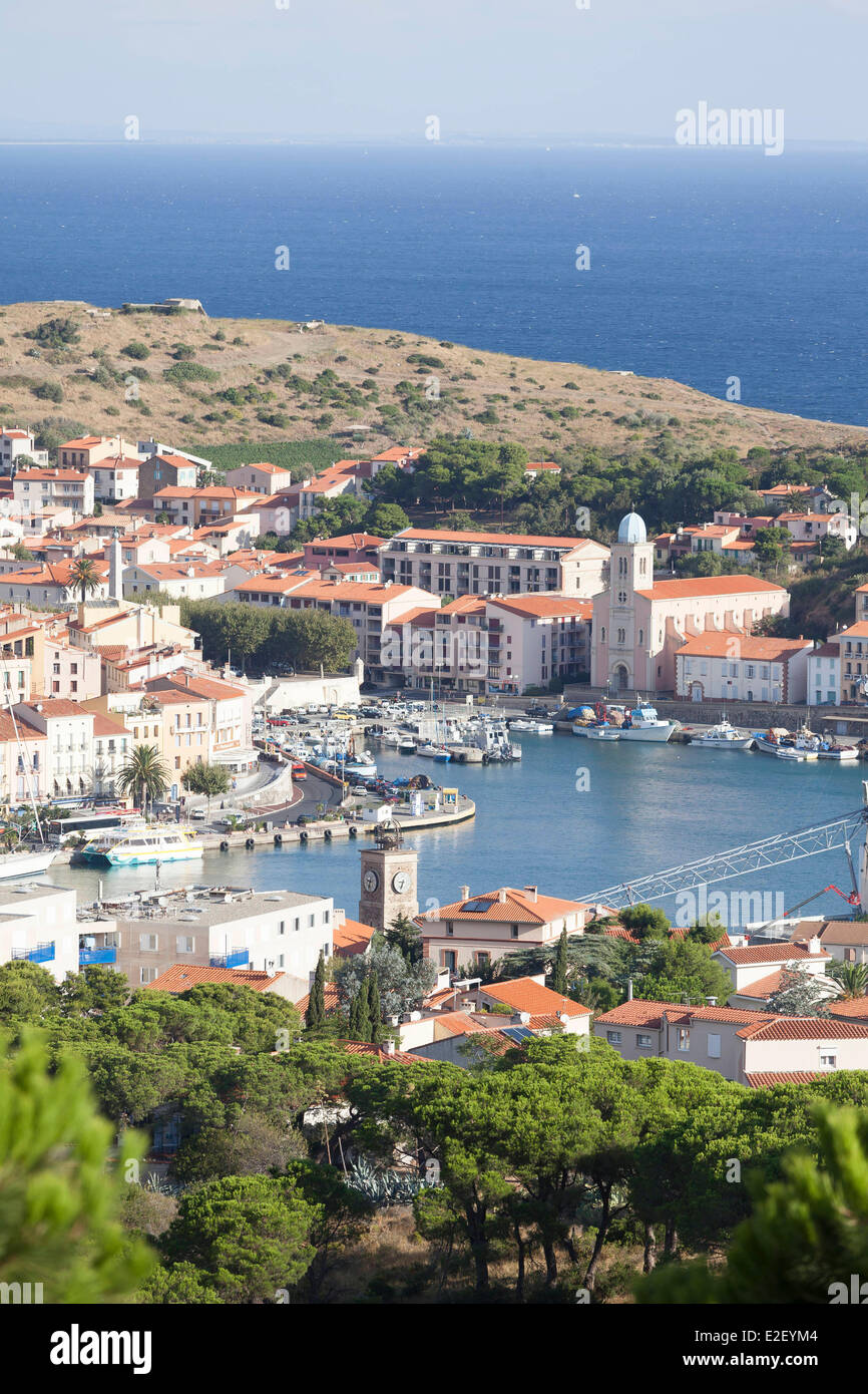 Frankreich, Pyrenäen Orientales, Port Vendres, Cote Vermeille Stockfoto