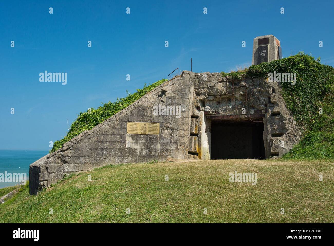 Frankreich, Calvados, Omaha Beach in Colleville Sur Mer, WN62 bunker Stockfoto