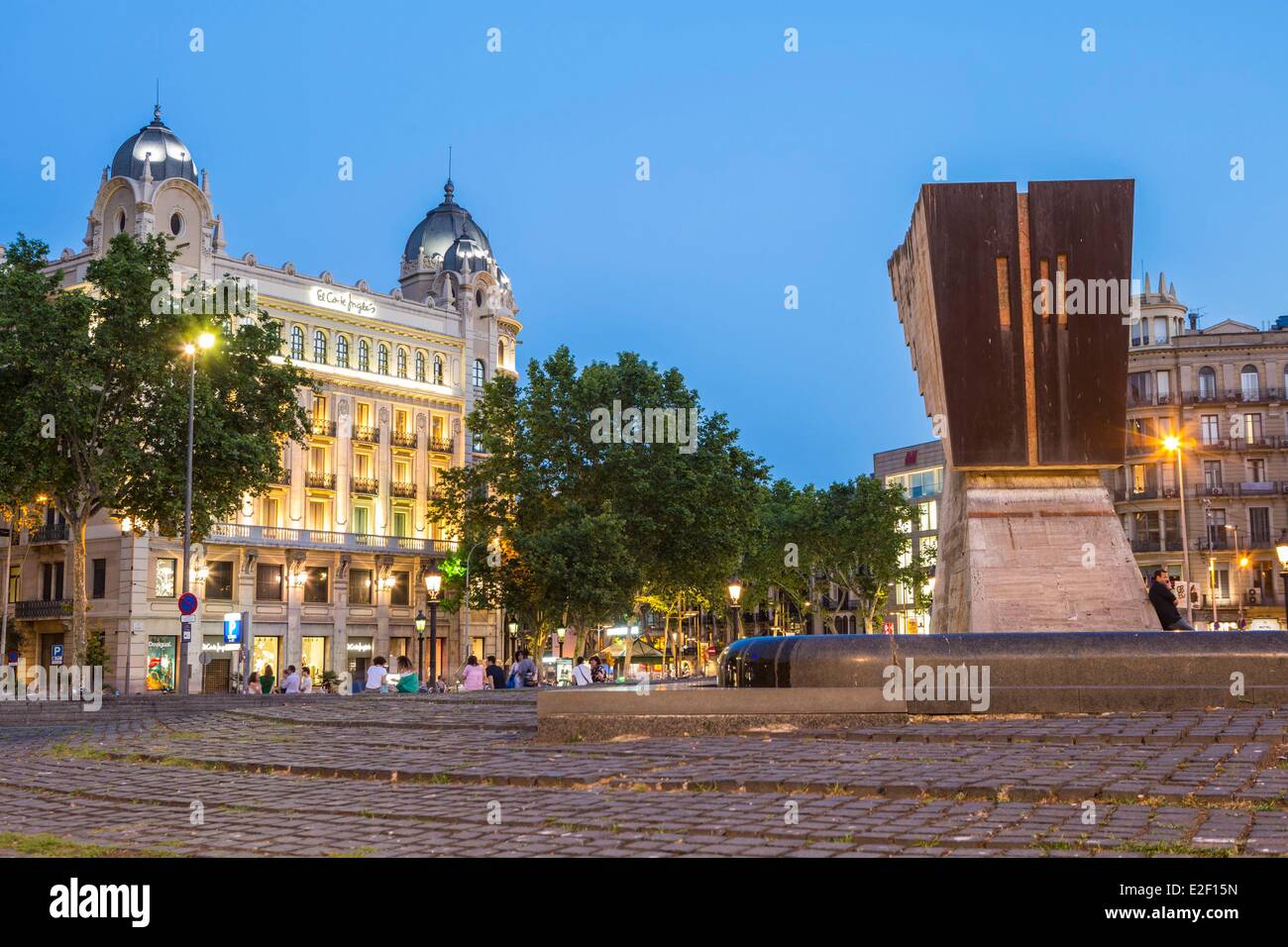 Spanien, Katalonien, Barcelona, Eixample, Plaza Catalunya (Catalunya Platz) Stockfoto