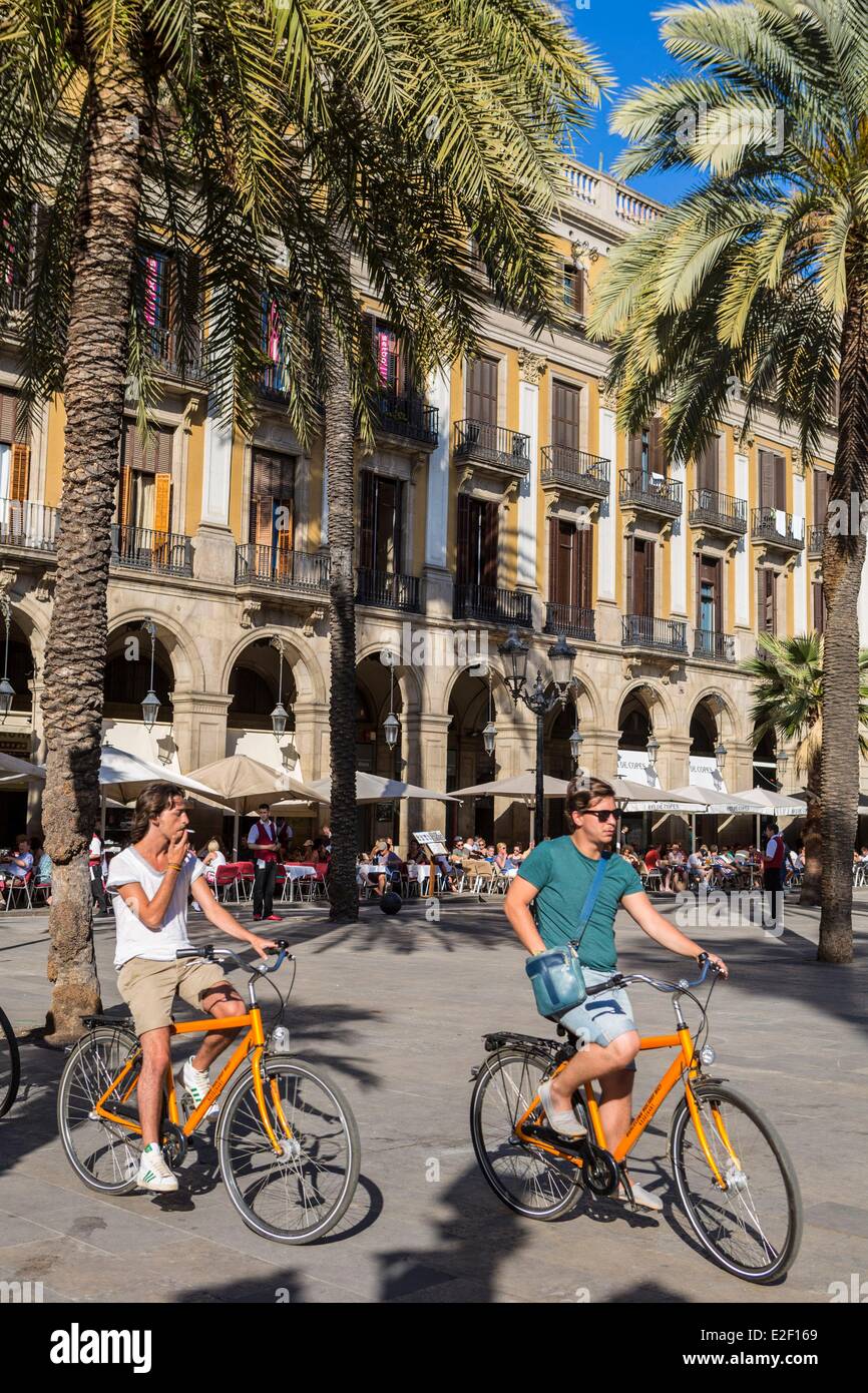 Spanien, Katalonien, Barcelona, La Rambla, der Place Royale (Plaτa Reial) Stockfoto