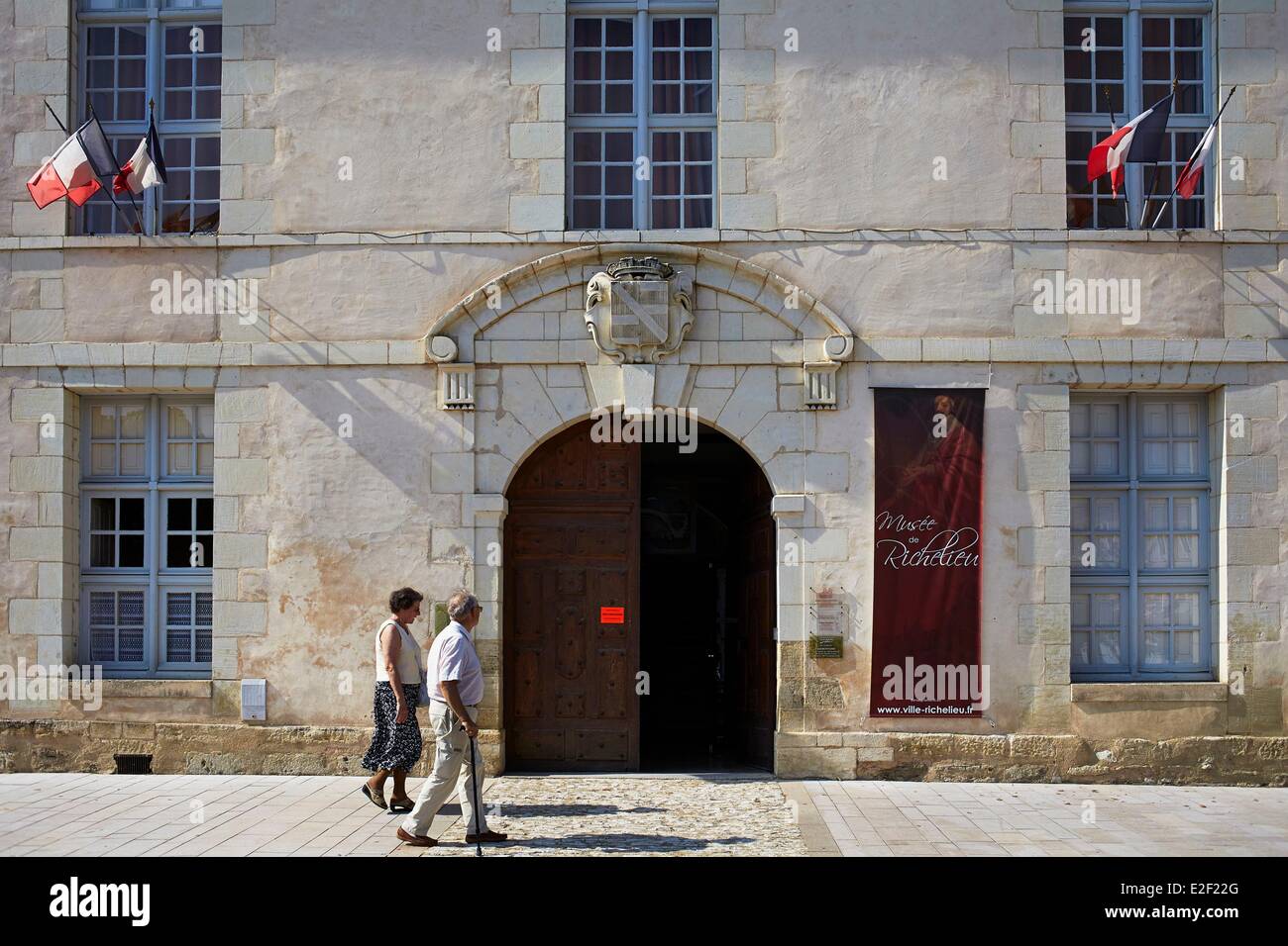 Frankreich, Indre et Loire, Richelieu, städtisches Museumseingang Stockfoto