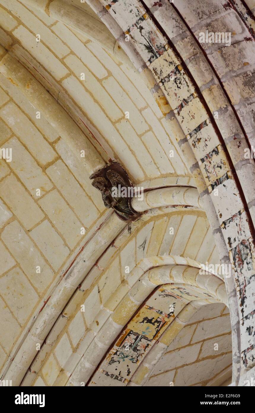 Frankreich-Maine et Loire Chenehutte Treves Cunault als Weltkulturerbe der UNESCO gelistet Kirche Notre Dame de Cunault datiert 11. Stockfoto