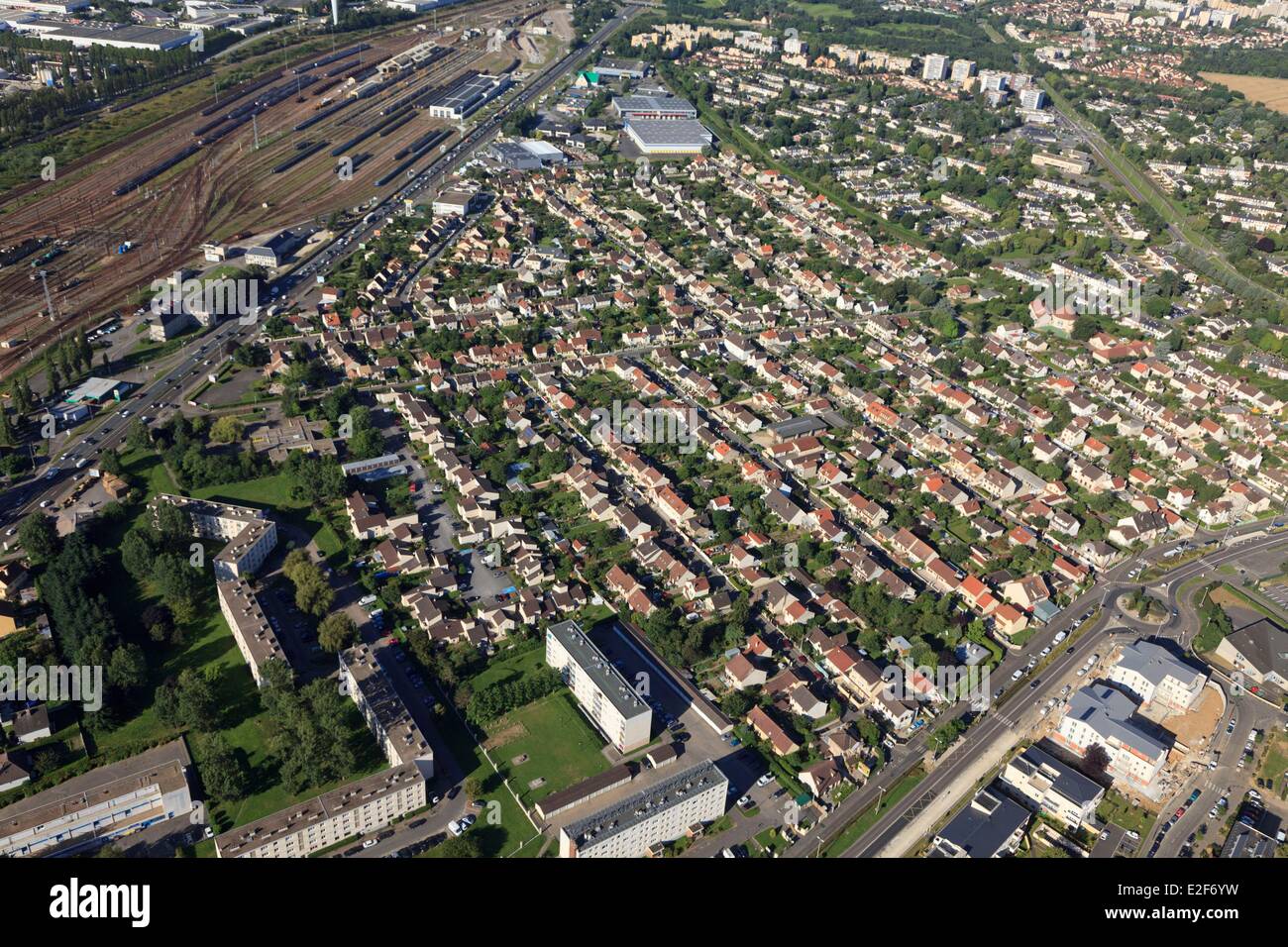 Frankreich, Yvelines, Trappes En Yvelines, la Boissiere (Luftbild) Stockfoto