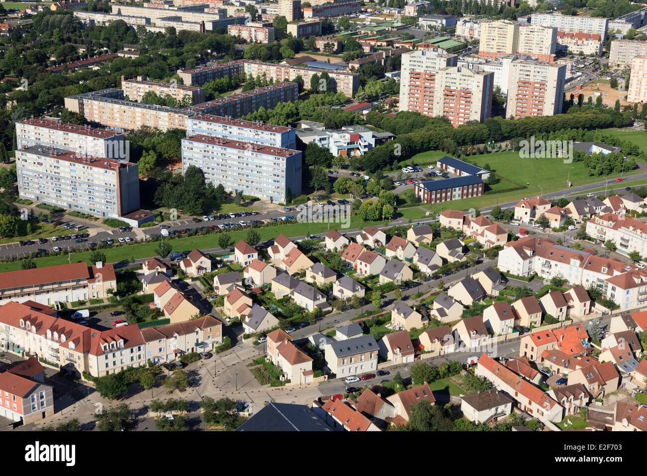 Frankreich, Yvelines, Trappes En Yvelines (Luftbild) Stockfoto