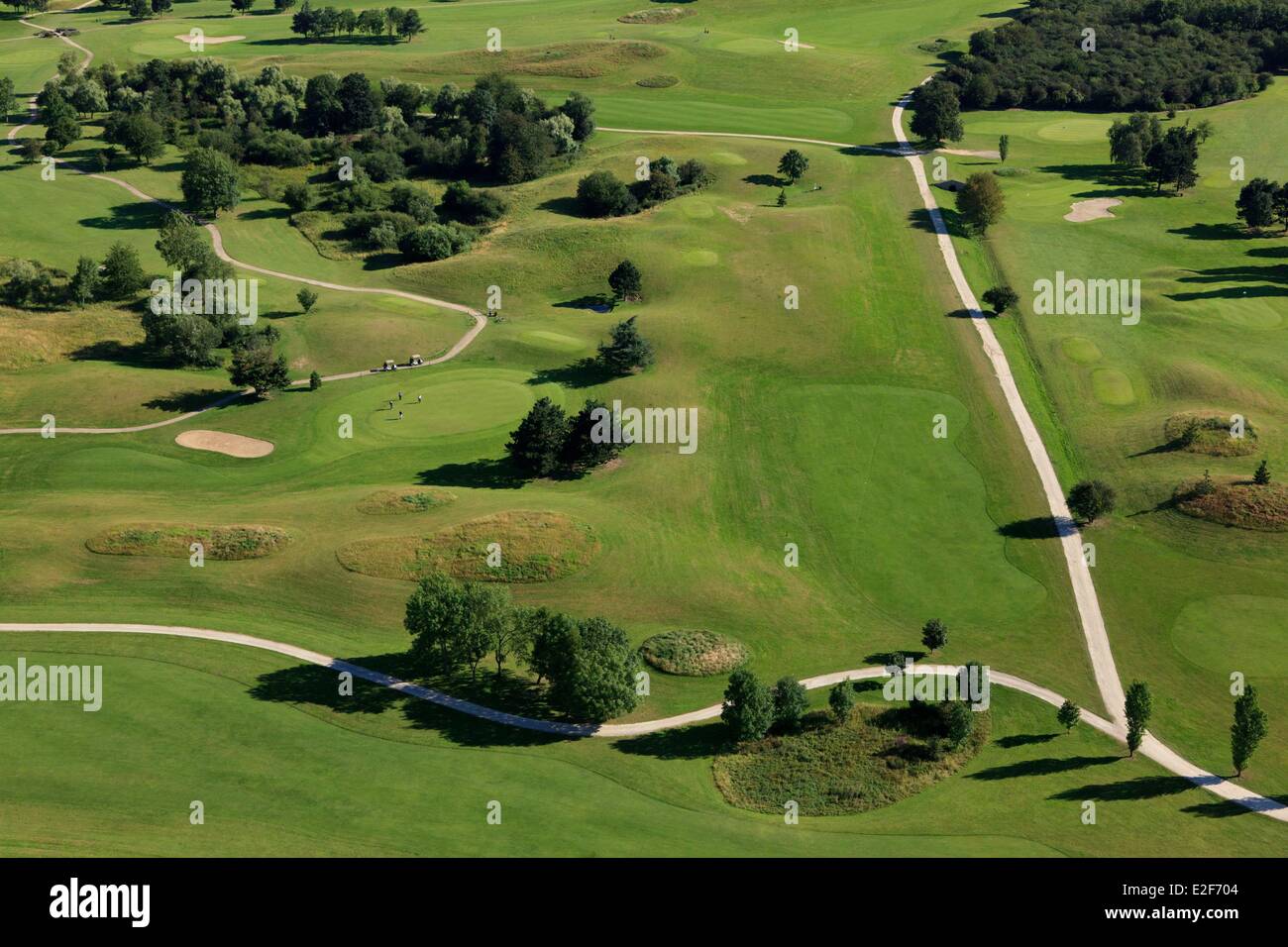 Frankreich Yvelines Trappes En Yvelines Blue Green Golf Freizeit und Natur Reserve und See von Saint Quentin En Yvelines (Antenne Stockfoto