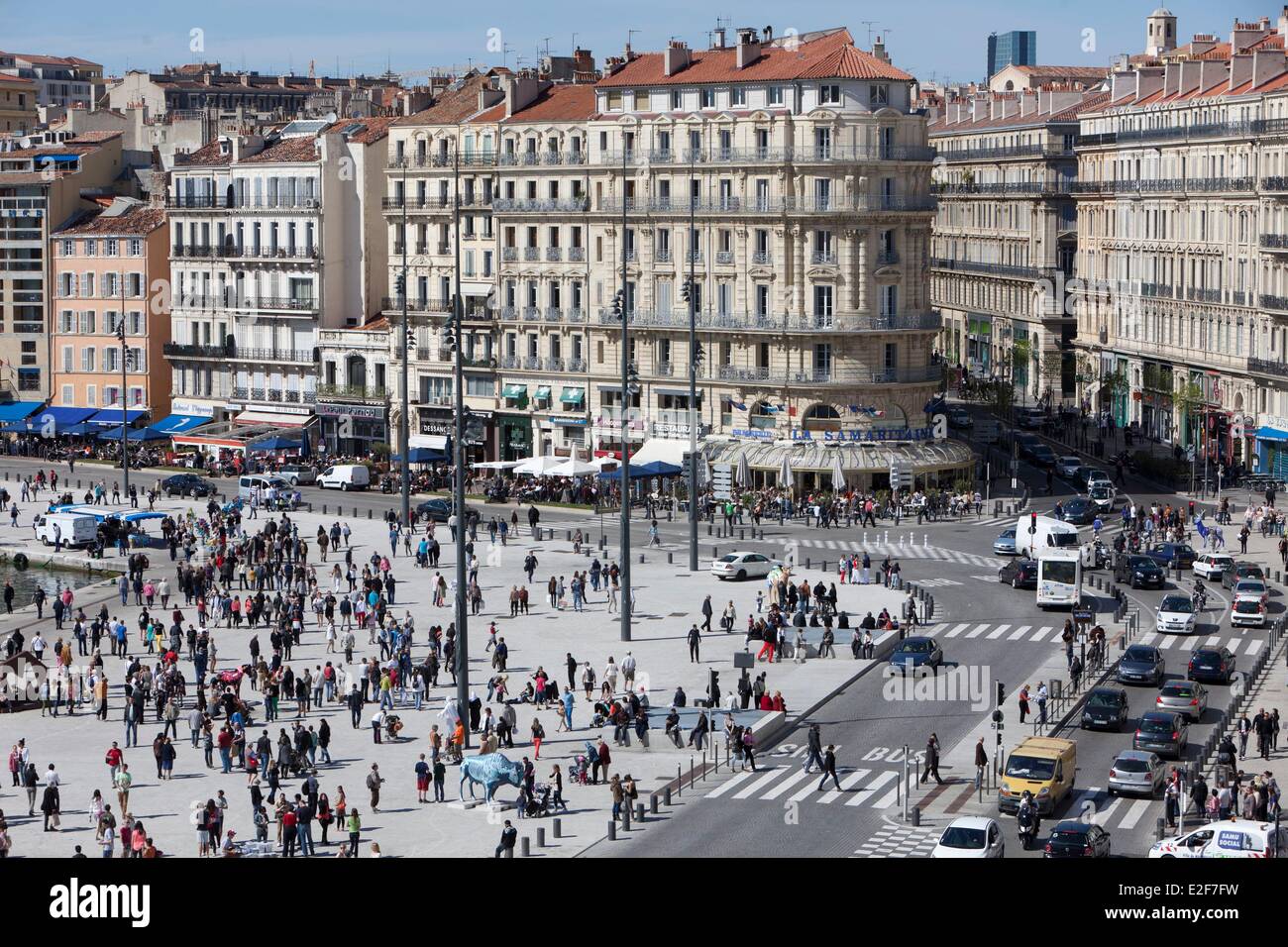 Frankreich, Bouches du Rhone, Europäische Kulturhauptstadt 2013, Marseille Vieux Port Stockfoto