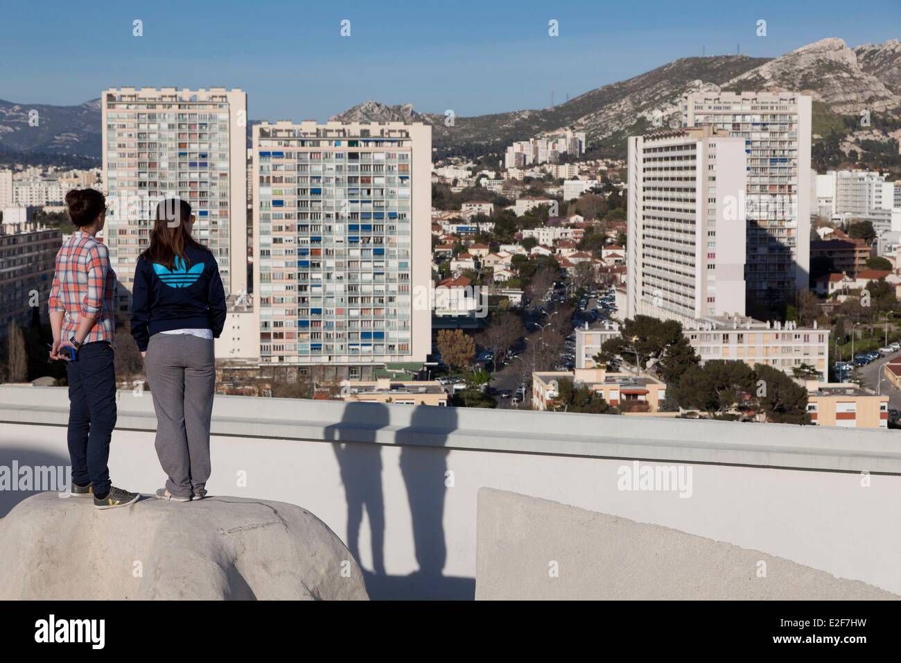 Frankreich Bouches du Rhone Marseille Europäische Kulturhauptstadt 2013 9e Arrondissement Immeuble De La Residence De La Rouviere Stockfoto