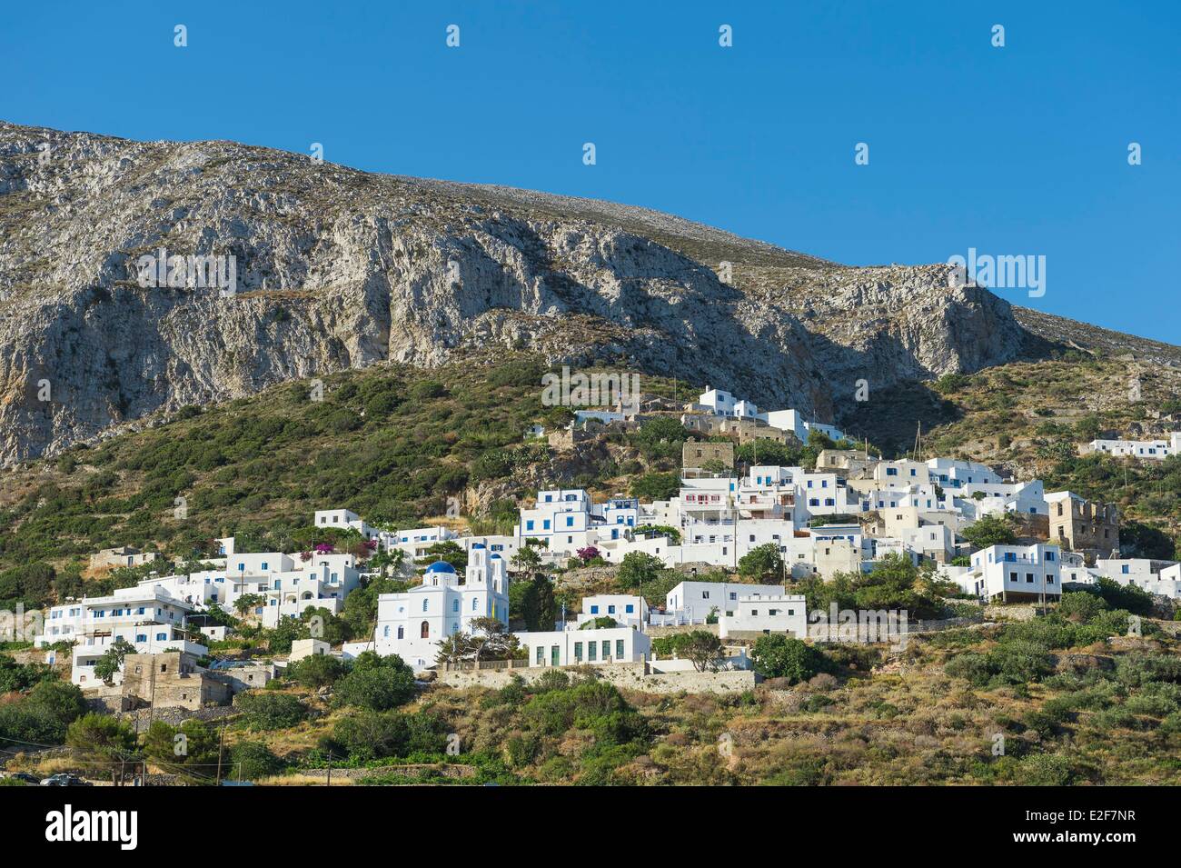 Griechenland, Kykladen-Inseln, Insel Amorgos, Ägiali Dorf Stockfoto
