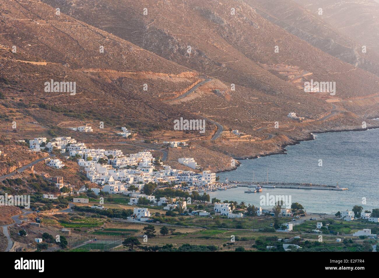 Griechenland, Kykladen-Inseln, Insel Amorgos, Ägiali Bucht Stockfoto