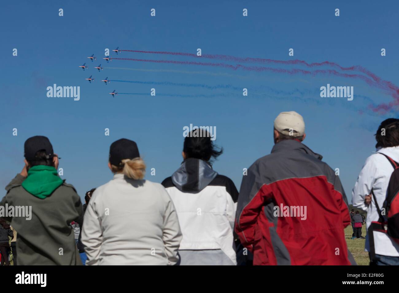 Frankreich Bouches du Rhone Salon de Provence 701 Air Base Antenne treffen 60 der Patrouille de France oder akrobatischen PAF von der Stockfoto
