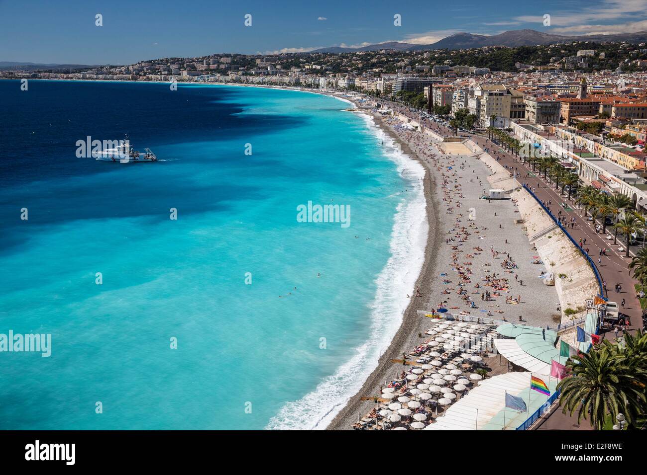 Frankreich, Alpes Maritimes, Nizza Promenade des Anglais Stockfoto