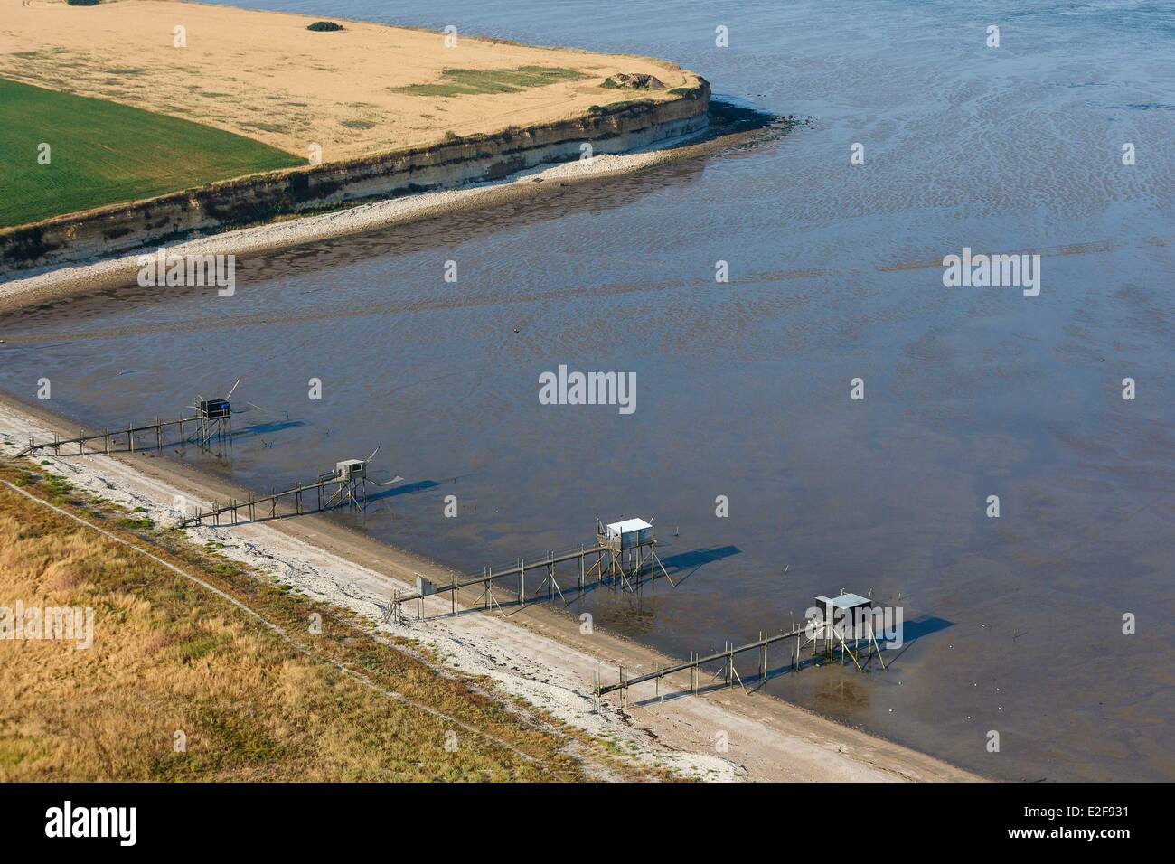 Frankreich, Charente Maritime, Yves, Fischerei (Luftbild) Stockfoto