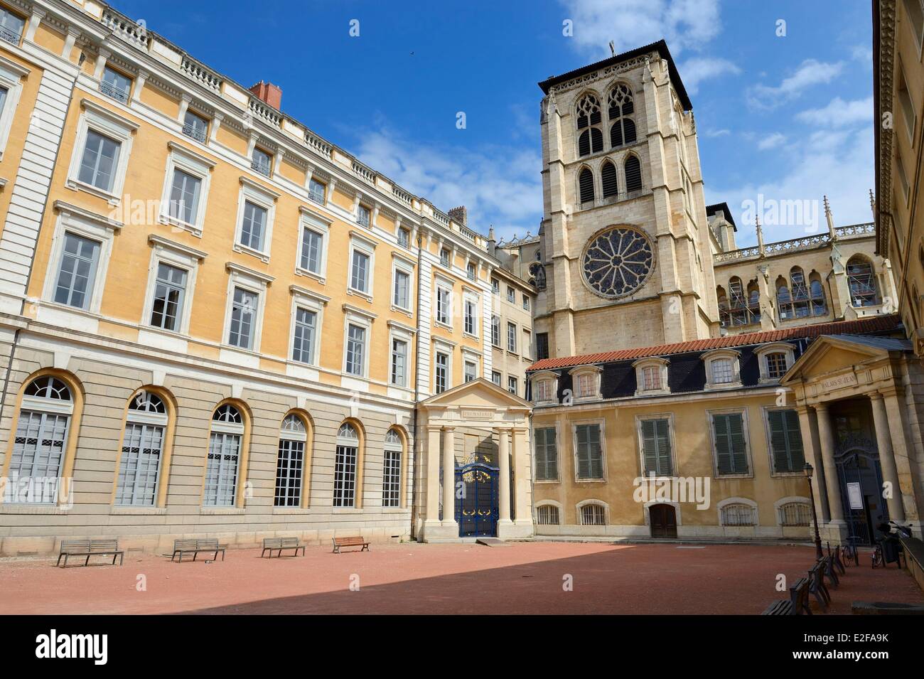 Frankreich Rhone Lyon Weltkulturerbe historischen erklärt zum Weltkulturerbe durch die UNESCO Vieux Lyon (Old Town) des südwestlichen Turm Saint Jean Stockfoto