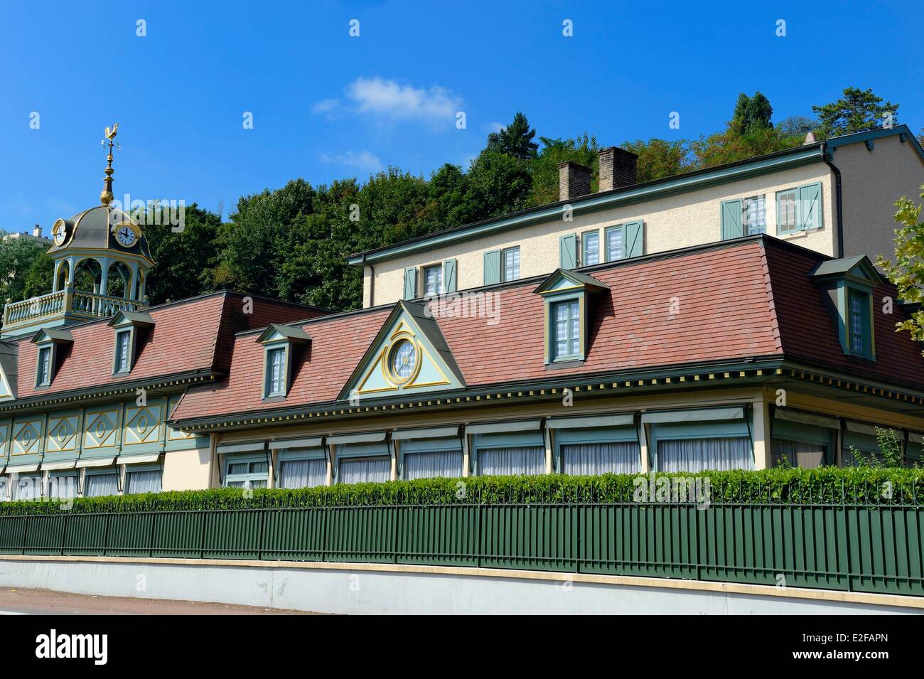 Frankreich, Rhone, Collonges au Mont d ' or, Empfänge Paul Bocuse Restaurant l ' Abbaye de Collonges gewidmet. Stockfoto