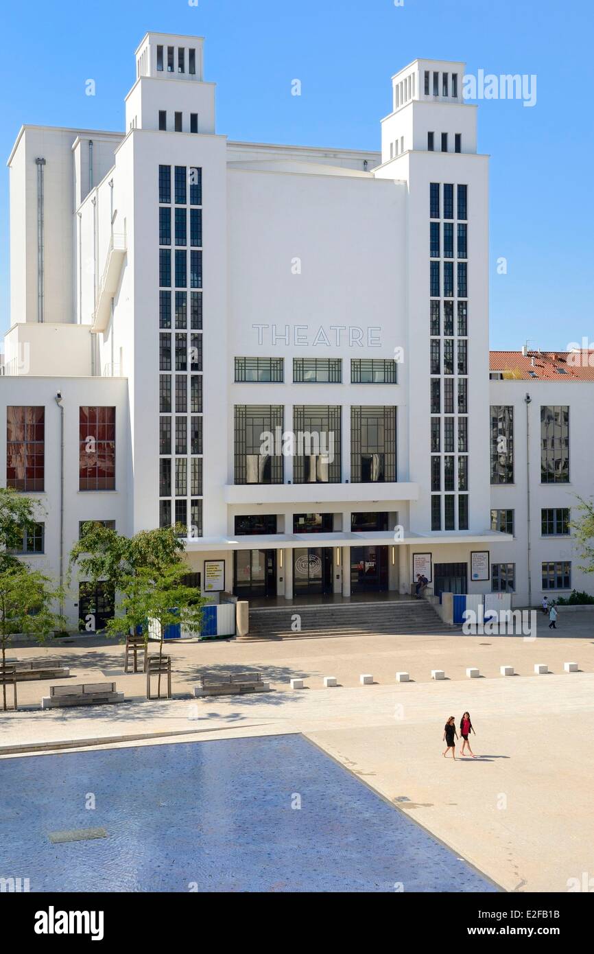 Frankreich Rhone Villeurbanne architektonisches Ensemble des Gratte-Ciel (Wolkenkratzer) erbaut von 1927 bis 1934 das ehemalige Palais du Stockfoto