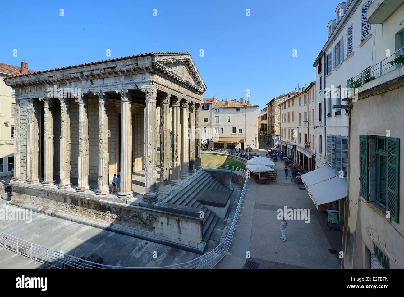 Frankreich, Isere, Vienne, Auguste und Fach-römischer Tempel gebaut in den Jahren 25-27 v. Chr. Stockfoto