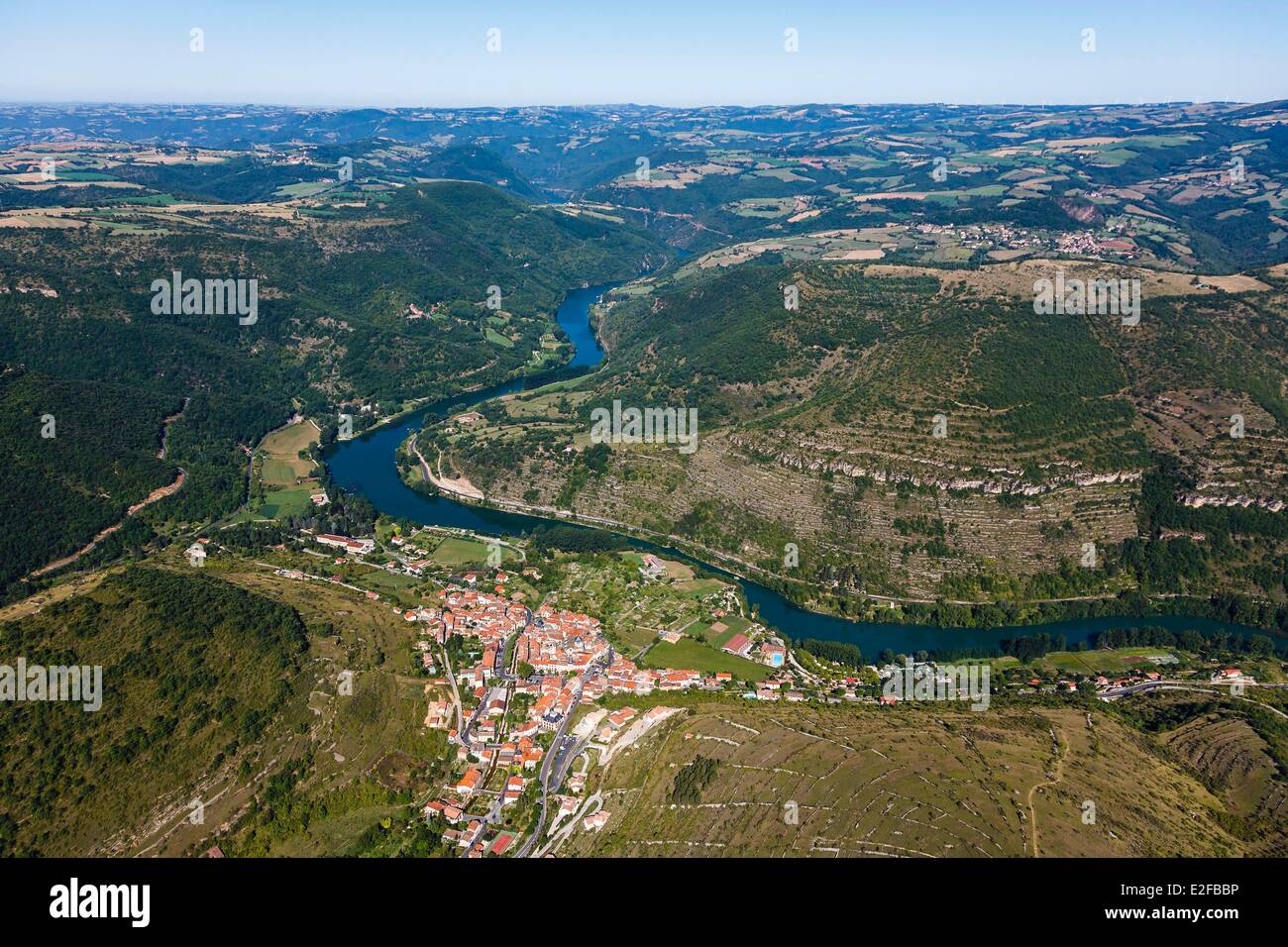 Frankreich Aveyron Parc Naturel Regional des Grands Causses (natürlichen regionalen Park der Grands Causses) Saint Rome de Tarn der Stockfoto