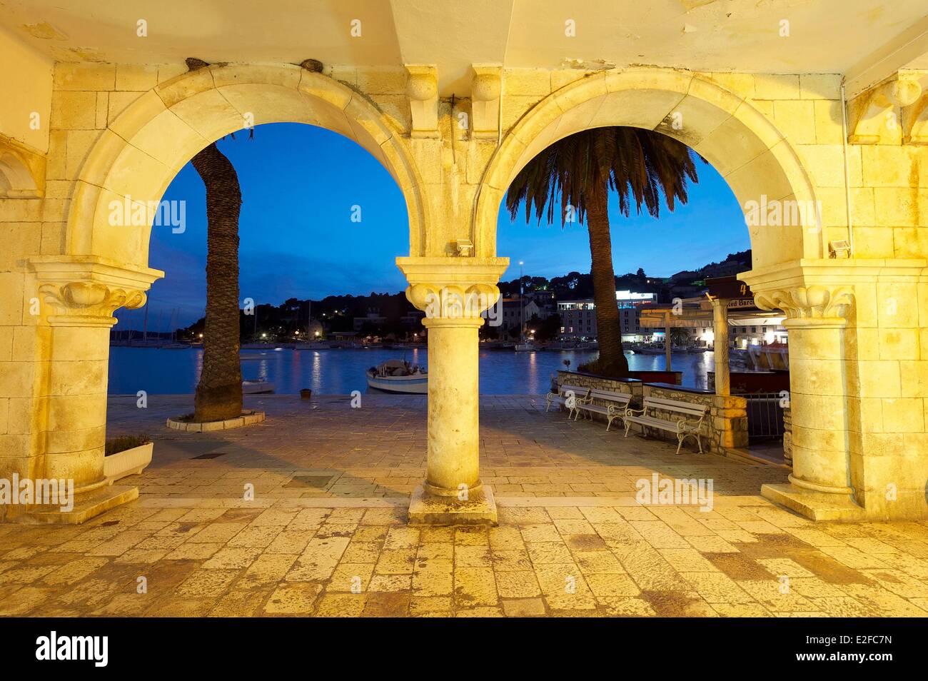 Kroatien, Dalmatien, Dalmatien, Insel Hvar, Hvar Stadt Stockfoto