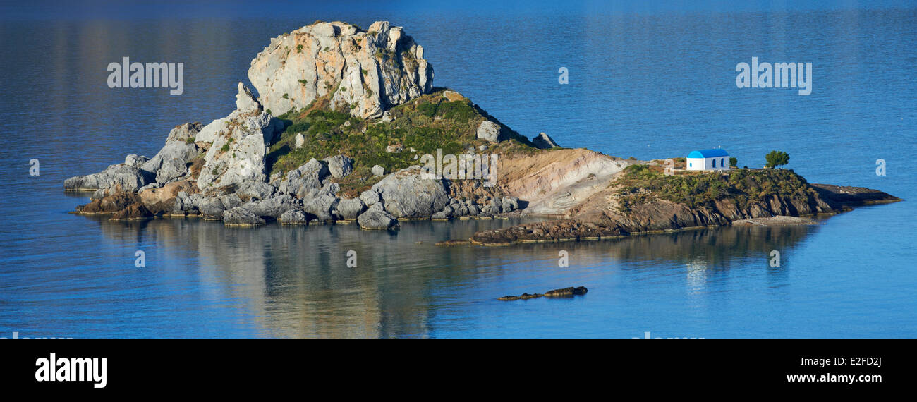 Griechenland, Dodekanes Insel Kos, Kefalos Bucht, Insel Kastri Stockfoto