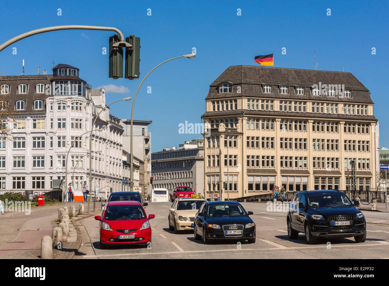 Deutschland, Hamburg, St. Georg Kreis, Ernst Merck Strasse Stockfoto