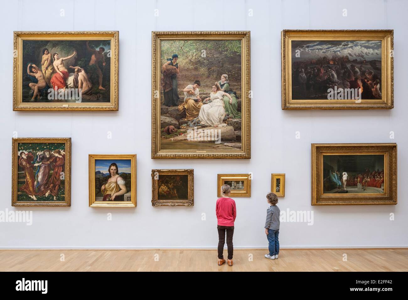 Deutschland, Hamburg, Kunthalle, Museum für Kunst, Gemälde des 19. Jahrhunderts von verschiedenen europäischen Malern Stockfoto