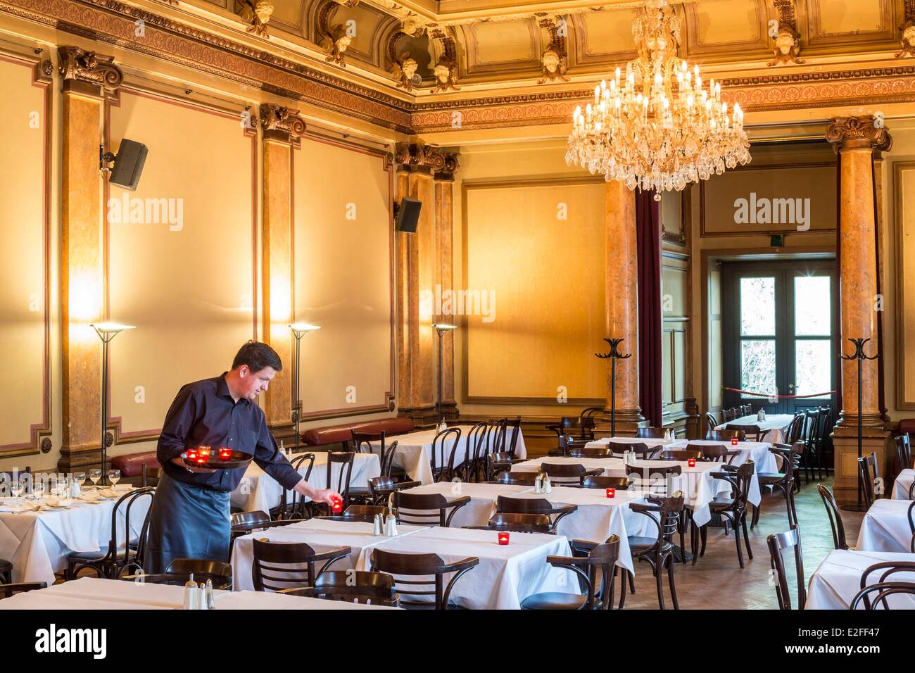 Deutschland, Hamburg, Uhlenhorst, Literaturhaus Café im Literaturhaus, 1868 aus installiert Stockfoto