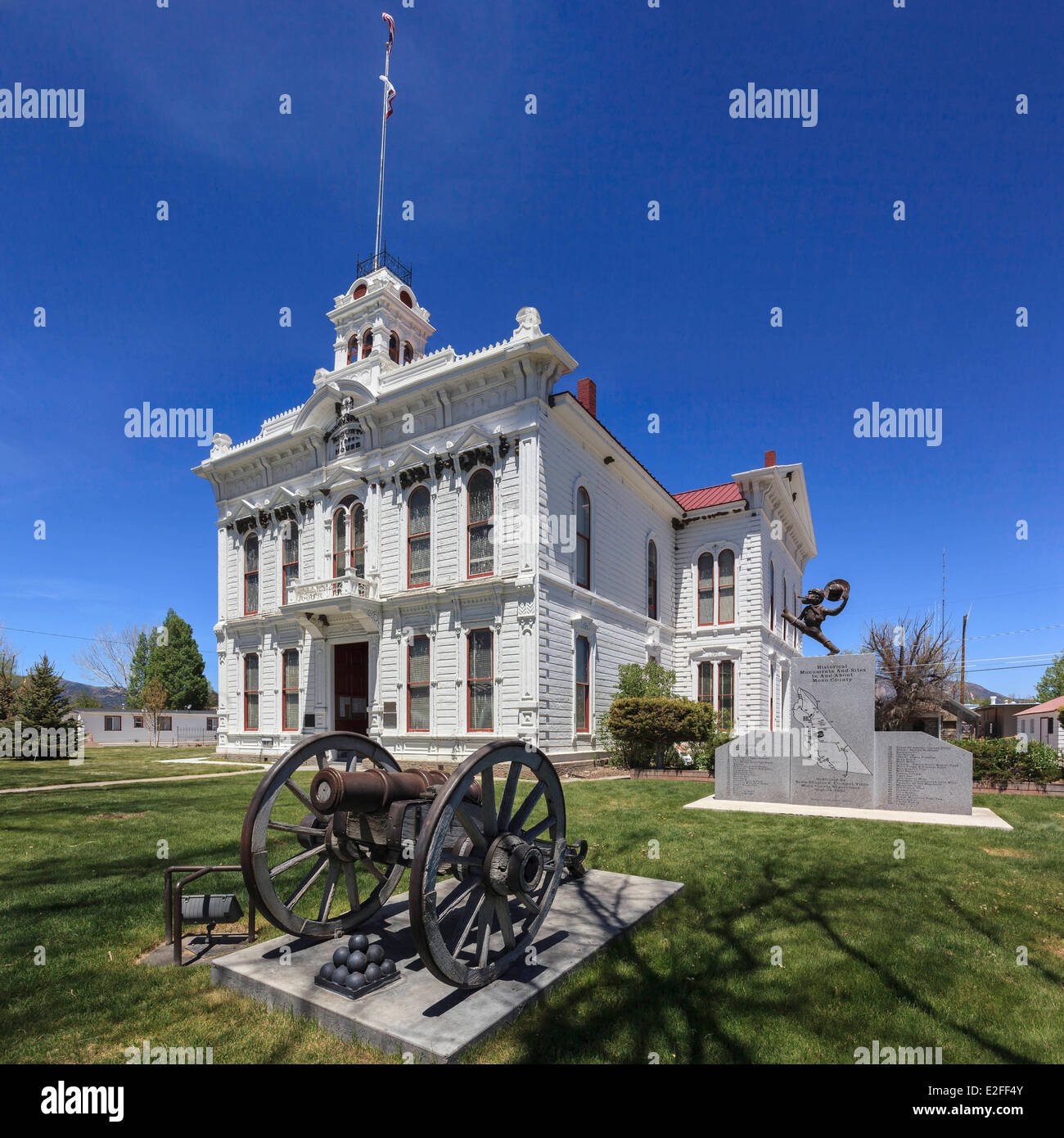 USA, California, östliche Sierra Nevada, Bridgeport, Mono County Courthouse Stockfoto