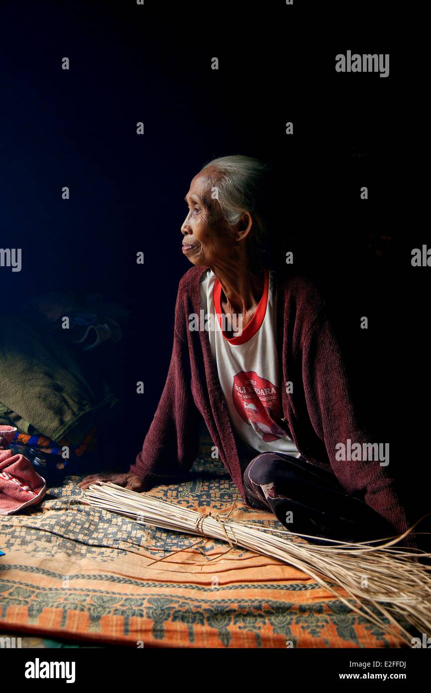 Indonesien, Bali, Mount Agung Bereich, Geriana Kauh Dorf, balinesischen Haus Stockfoto