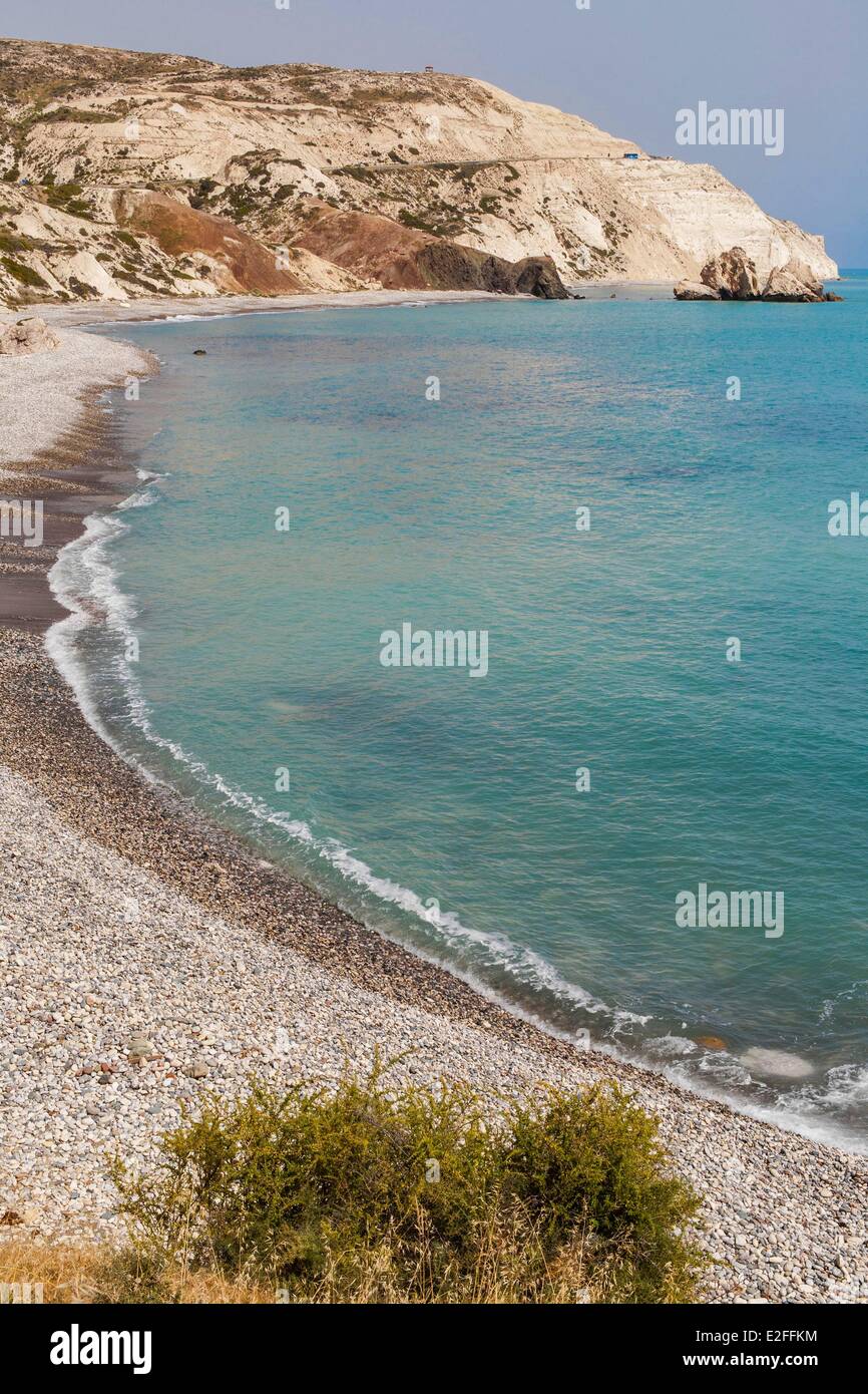 Zypern, Paphos Bezirk, Petra Tou Romiou, legendäre Geburtsort der Göttin Aphrodite Stockfoto Zypern, Paphos Bezirk, Petra Tou Romiou, legendäre Geburtsort der Göttin Aphrodite Stockfoto