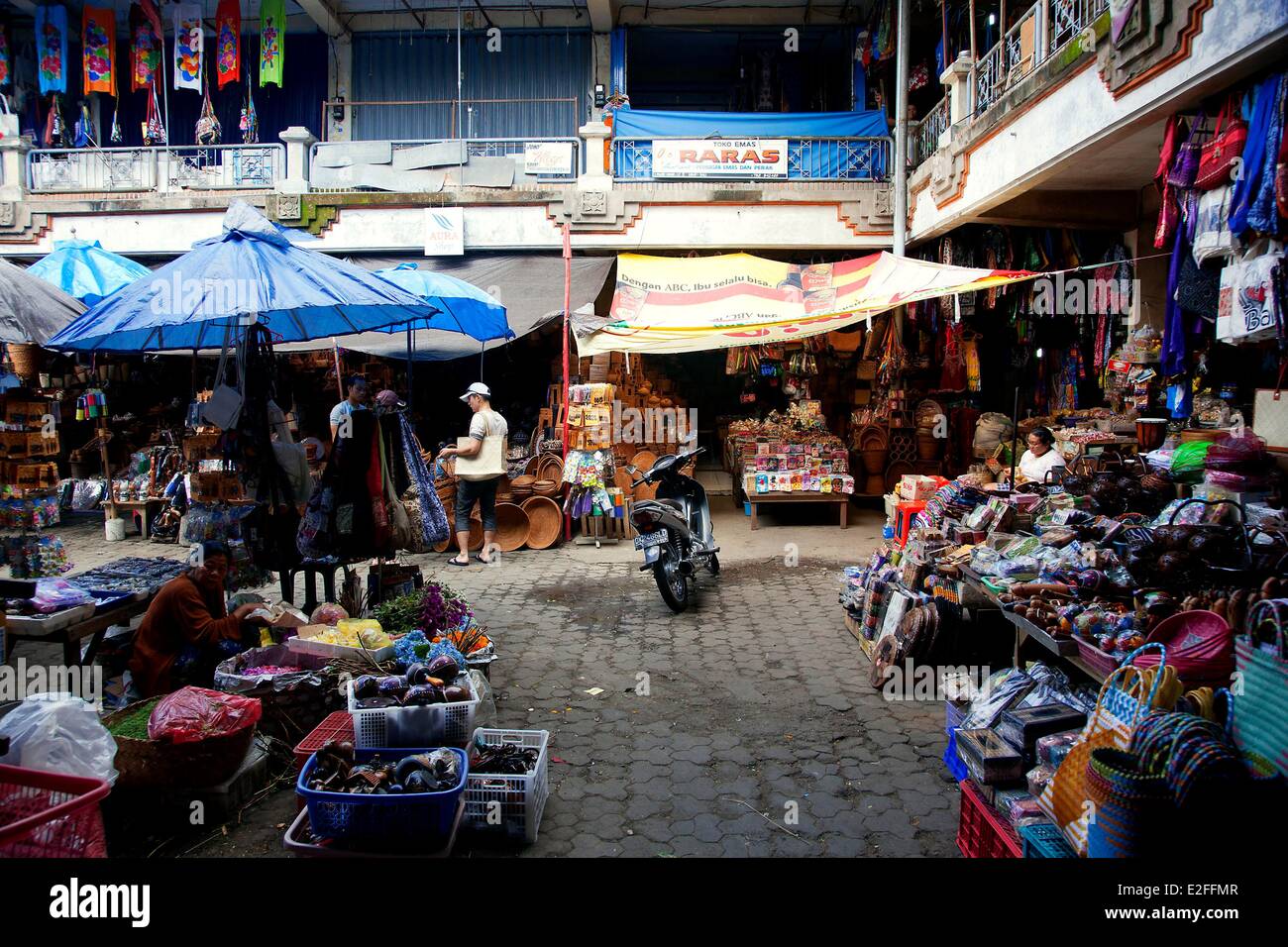Indonesien, Bali, Ubud, Pasar Seni, der Kunsthandwerksmarkt Stockfoto