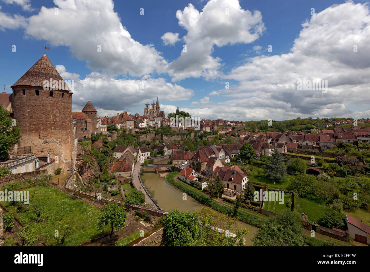 Frankreich, Cote d ' or, Semur En Auxois, mittelalterliche Stadt