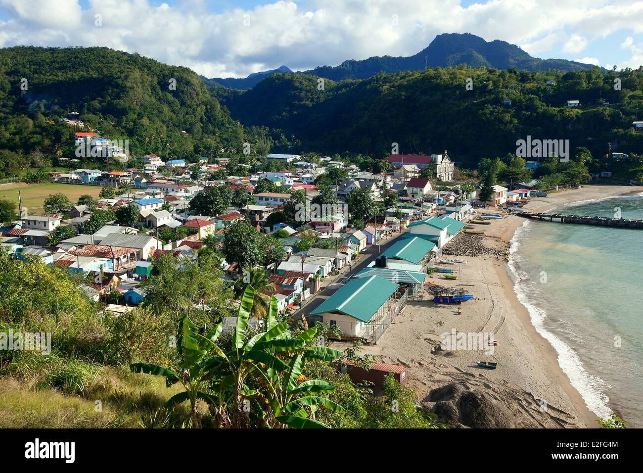 West Indies Karibik, Inseln der Westküste Wind, Saint Lucia, Anse la Raye District, Anse la Raye Stockfoto