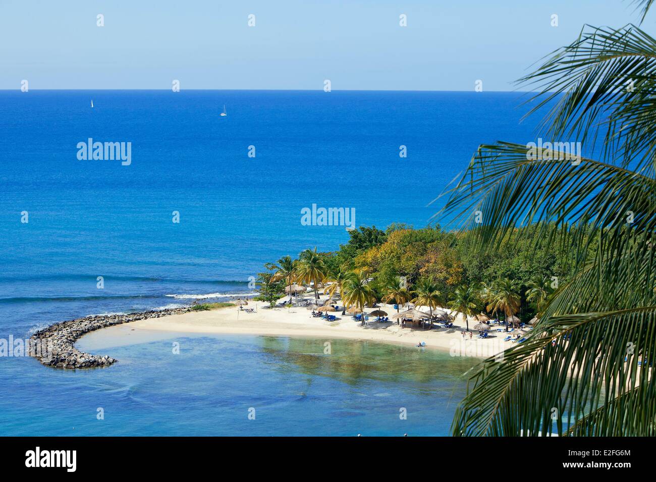 West Indies-Karibik-Inseln von den Wind Saint Lucia North Island Castries District Hotel Windjammer Landing Villa Beach Stockfoto