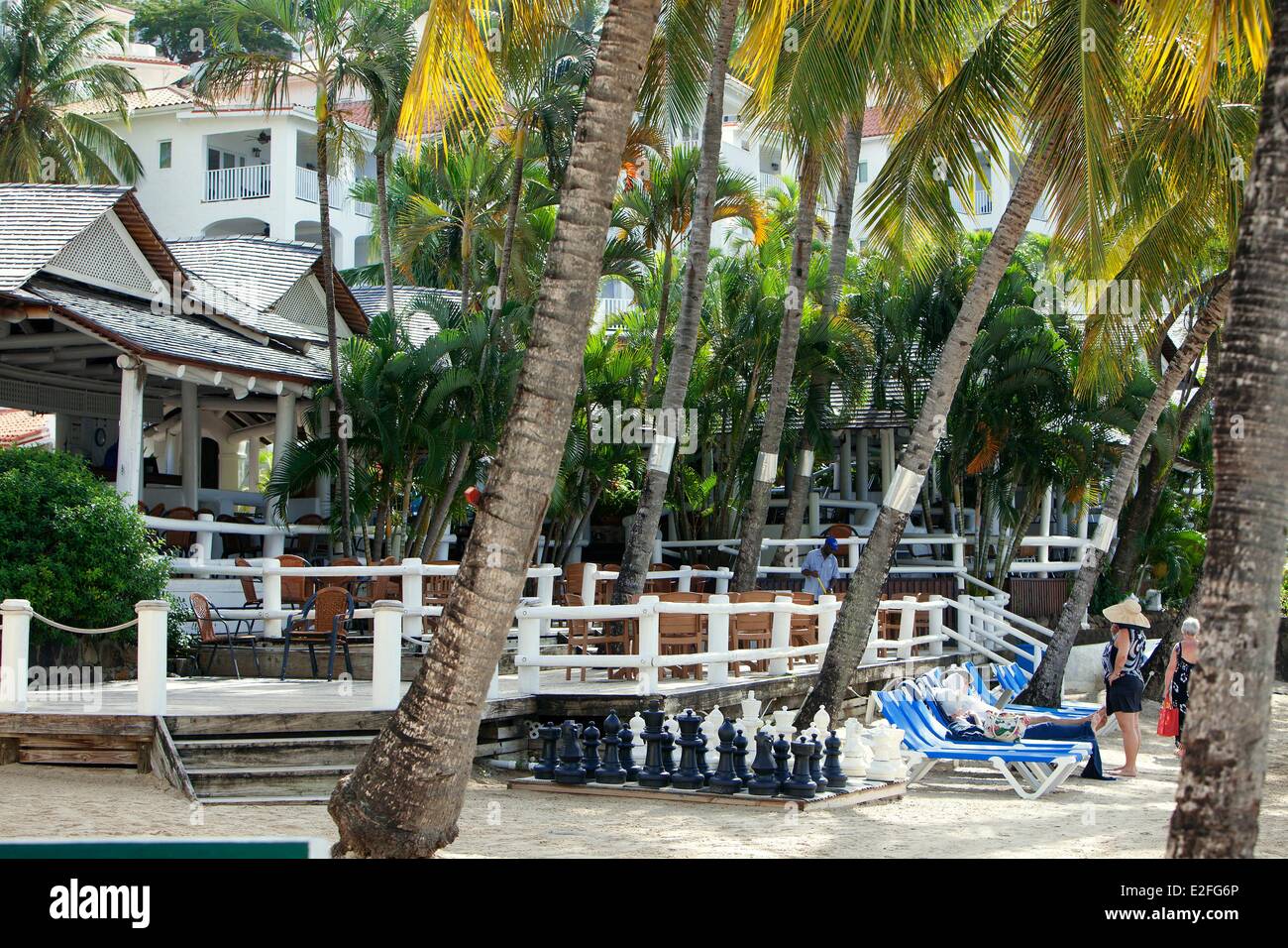 West Indies Karibik Inseln im Wind Saint Lucia North Island Castries District Hotel Windjammer Landing Villa Beach Resort Stockfoto
