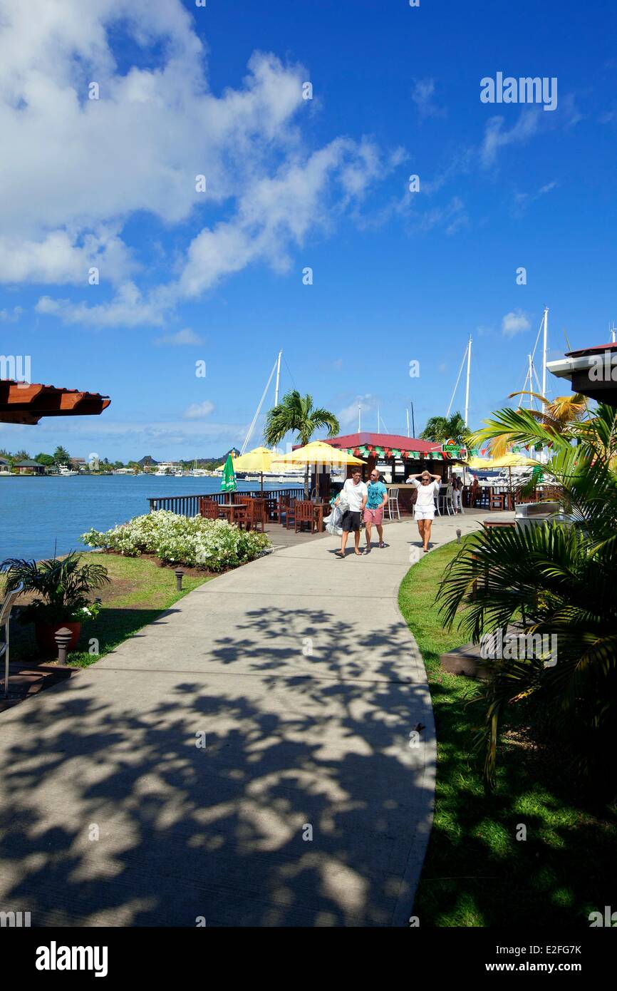 West Indies Karibik, Inseln von Wind, Saint Lucia, North Island, Gros Islet District, Rodney Bay, marina Stockfoto