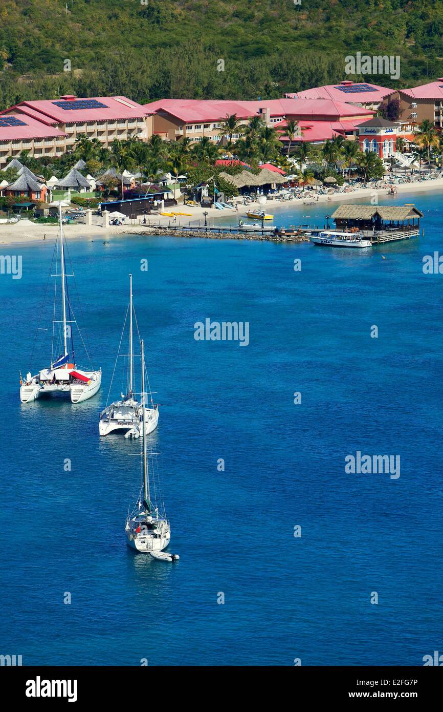 West Indies Karibik, Inseln der Wind, Saint Lucia, North Island, Gros Islet District, Rodney Bay, hotel Stockfoto