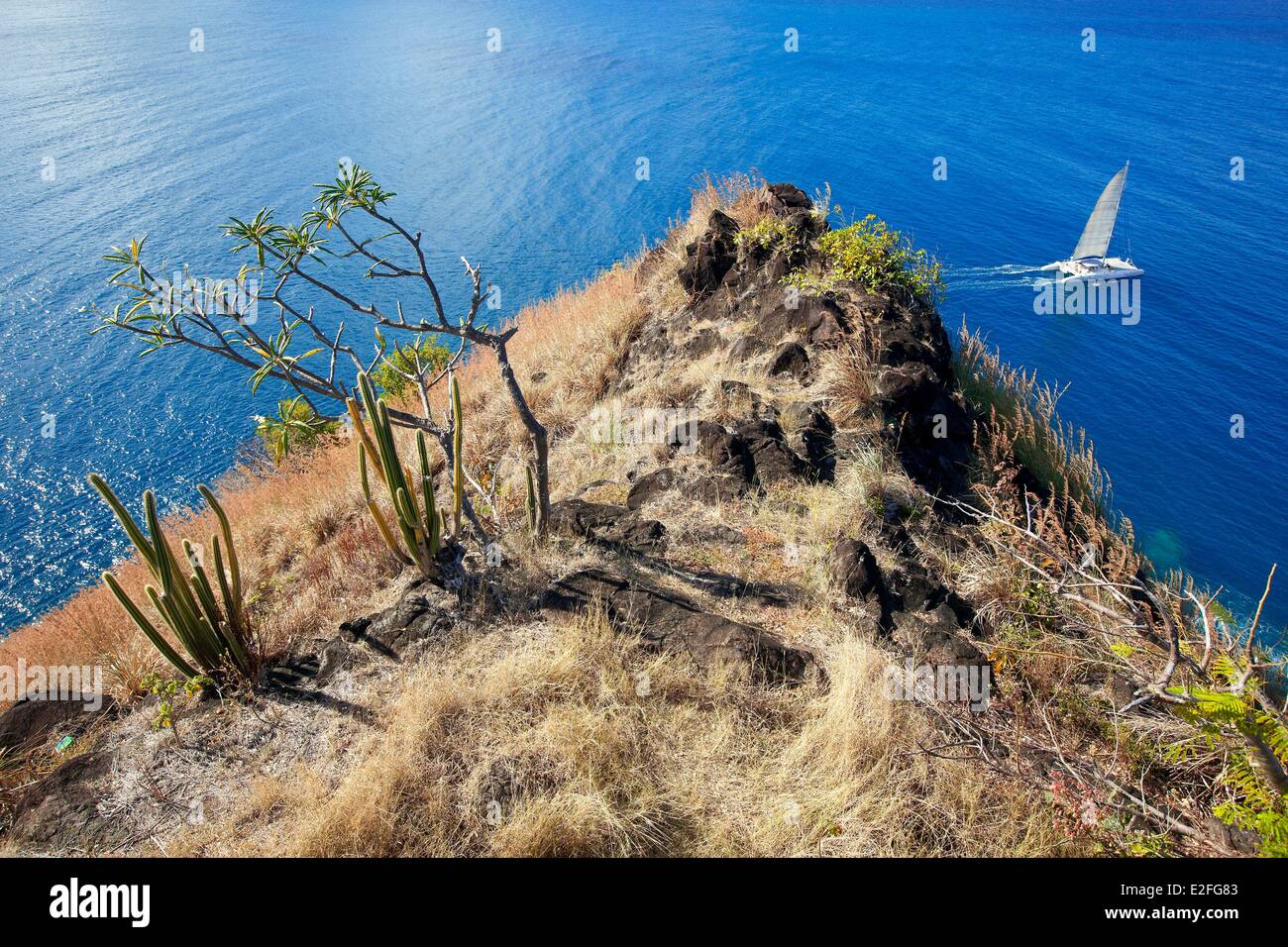 West Indies Karibische Inseln des Wind Saint Lucia Nord Insel Gros Islet Bezirk Rodney Bay Pigeon Island National Park Stockfoto