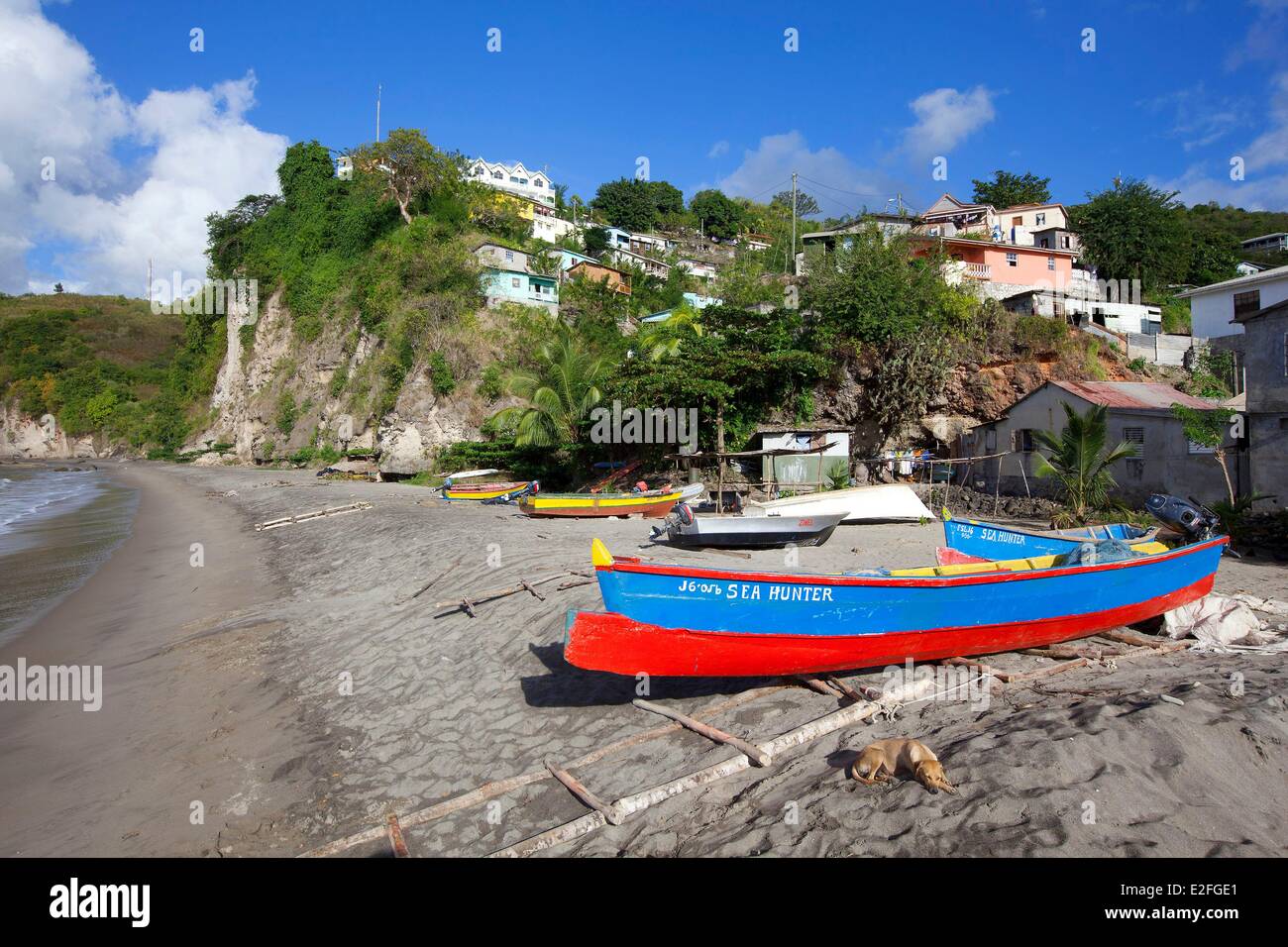West Indies, Karibik, Inseln des Windes, Saint Lucia, Ouest de l ' Ile, District de Kanaren, Kanaren Stockfoto