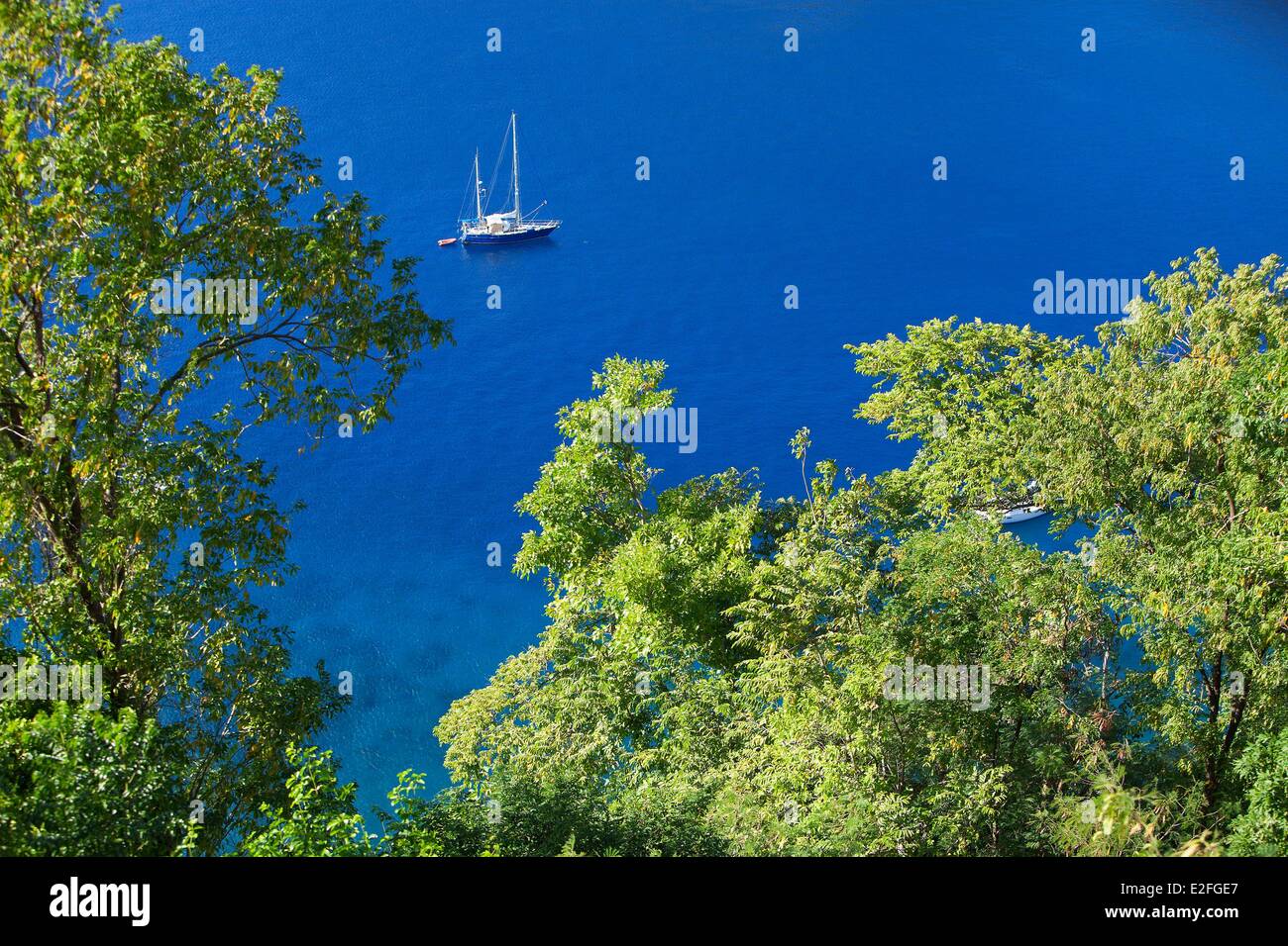 West Indies Karibik Bucht Inseln Wind, Saint Lucia, West Island, Soufriere Bezirk, Soufriere Stockfoto