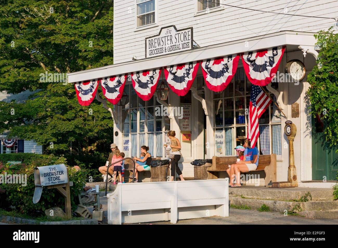 USA, Massachusetts, Cape Cod, Brewster, Brewster Gemischtwarenladen Stockfoto