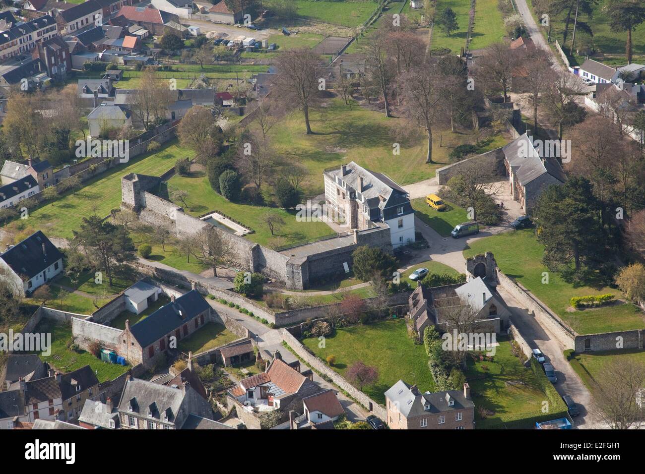 Frankreich, Somme, Baie de Somme, Saint Valery Sur Somme (Luftbild