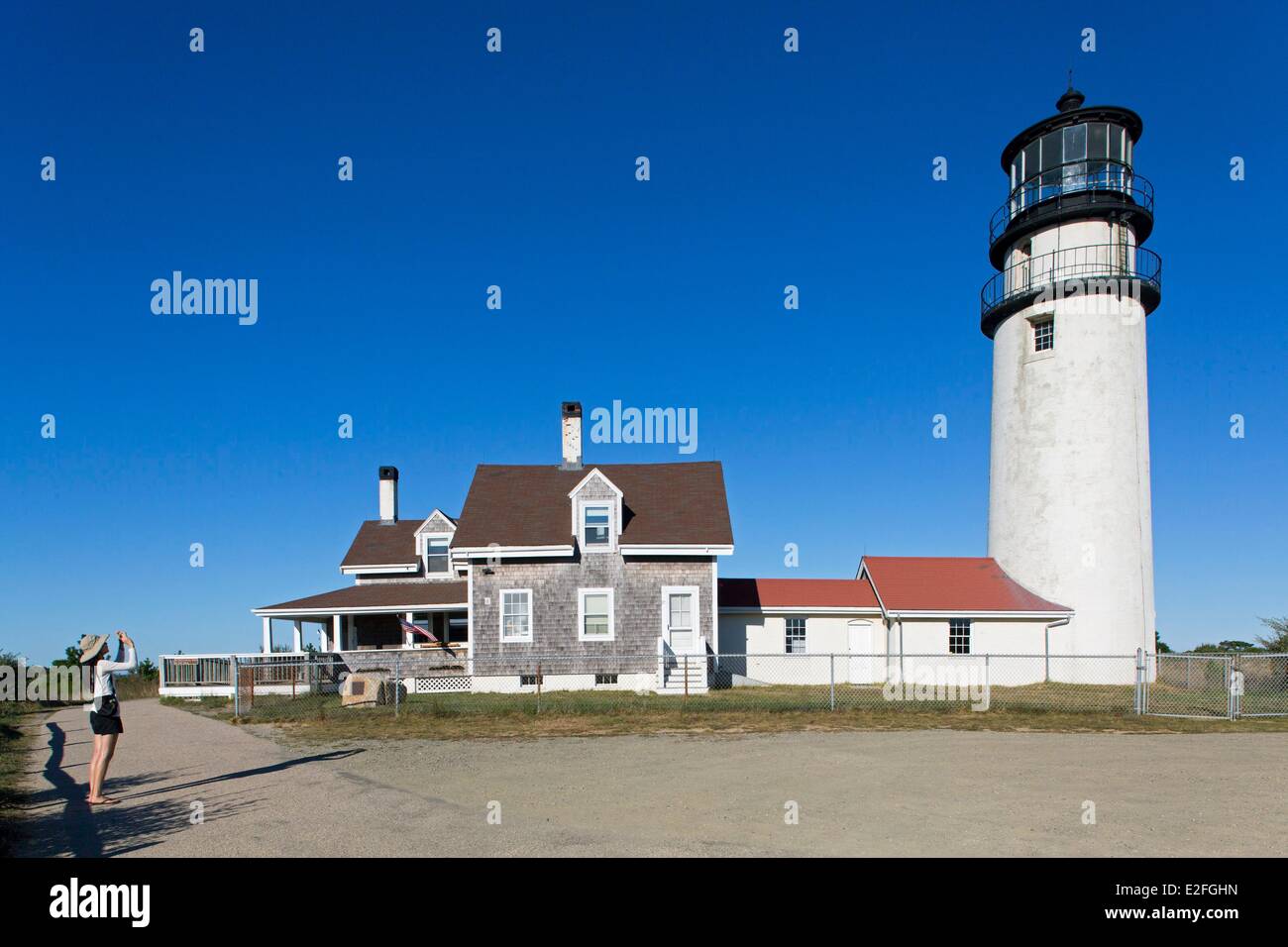 USA, Massachusetts, Cape Cod, Truro, Highland Leuchtturm Stockfoto