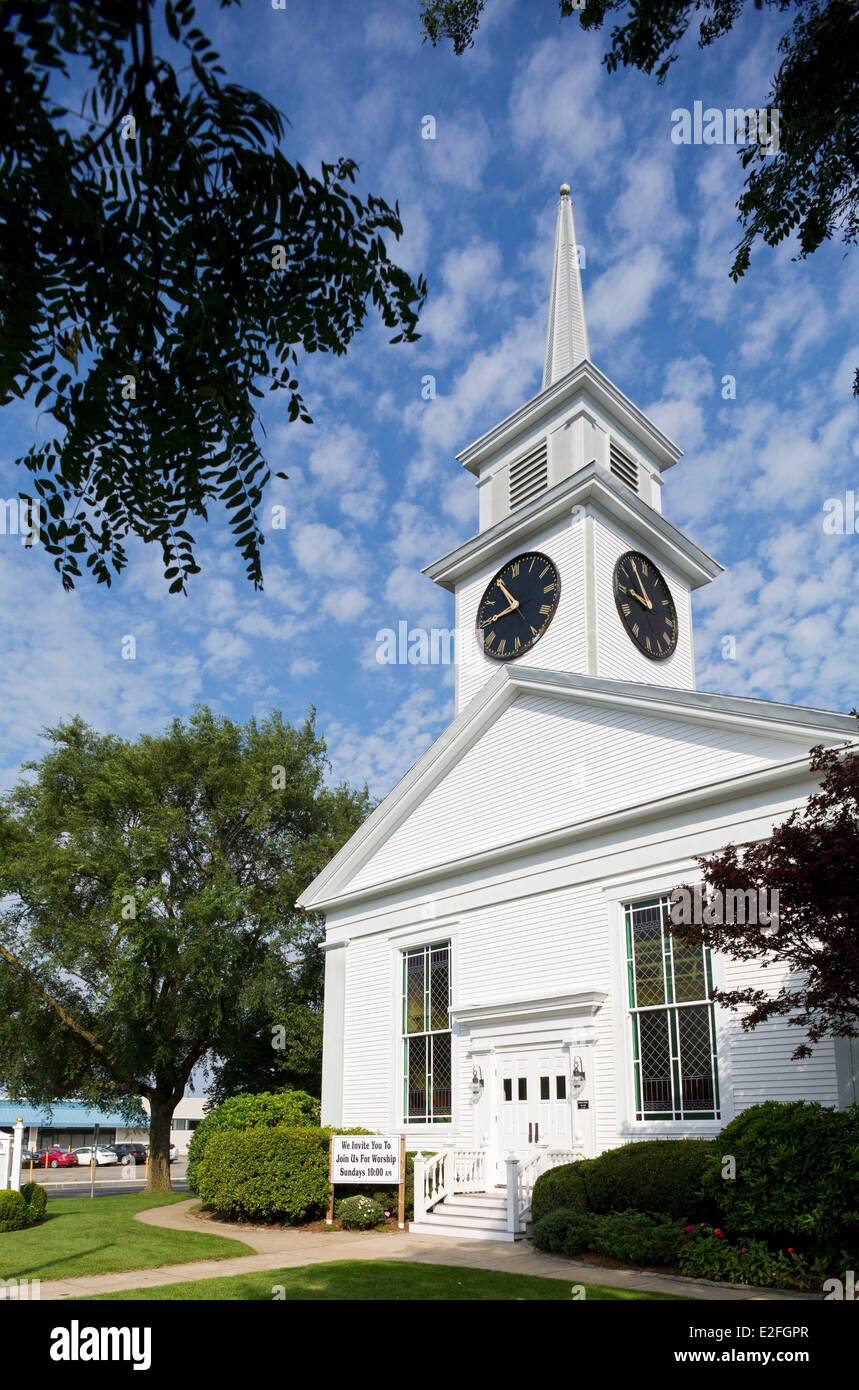 USA, Massachusetts, Cape Cod, Hyannis, Hyannisport First Baptist Church von 1771 Stockfoto