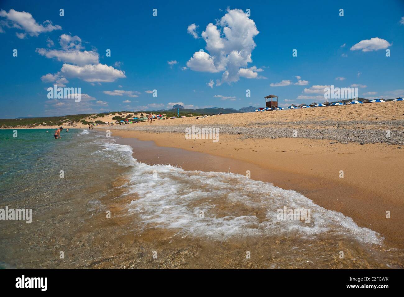 Italien, Sardinien, Provinz Medio Campidano, die Costa Verde, der Strand Piscinas Stockfoto