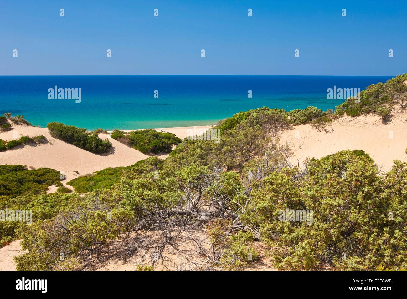 Italien, Sardinien, Medio Campidano Provinz, die Costa Verde, Dünen Piscinas Stockfoto