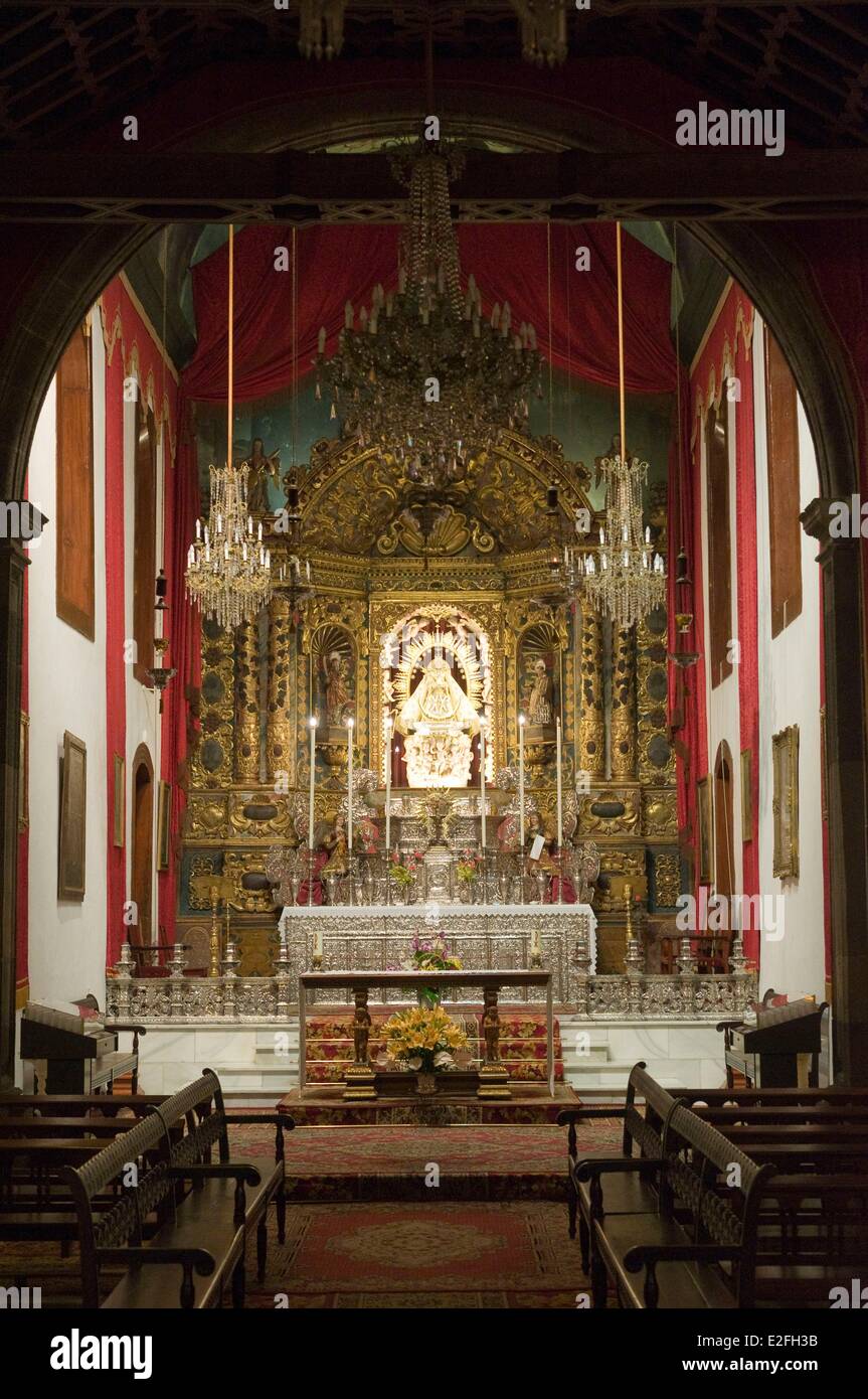 Spanien, Kanarische Inseln, La Palma, Santa Cruz Kirche Santuario De La Virgen de las Nieves (Wallfahrtskirche den jungfräulichen Schnee) Stockfoto