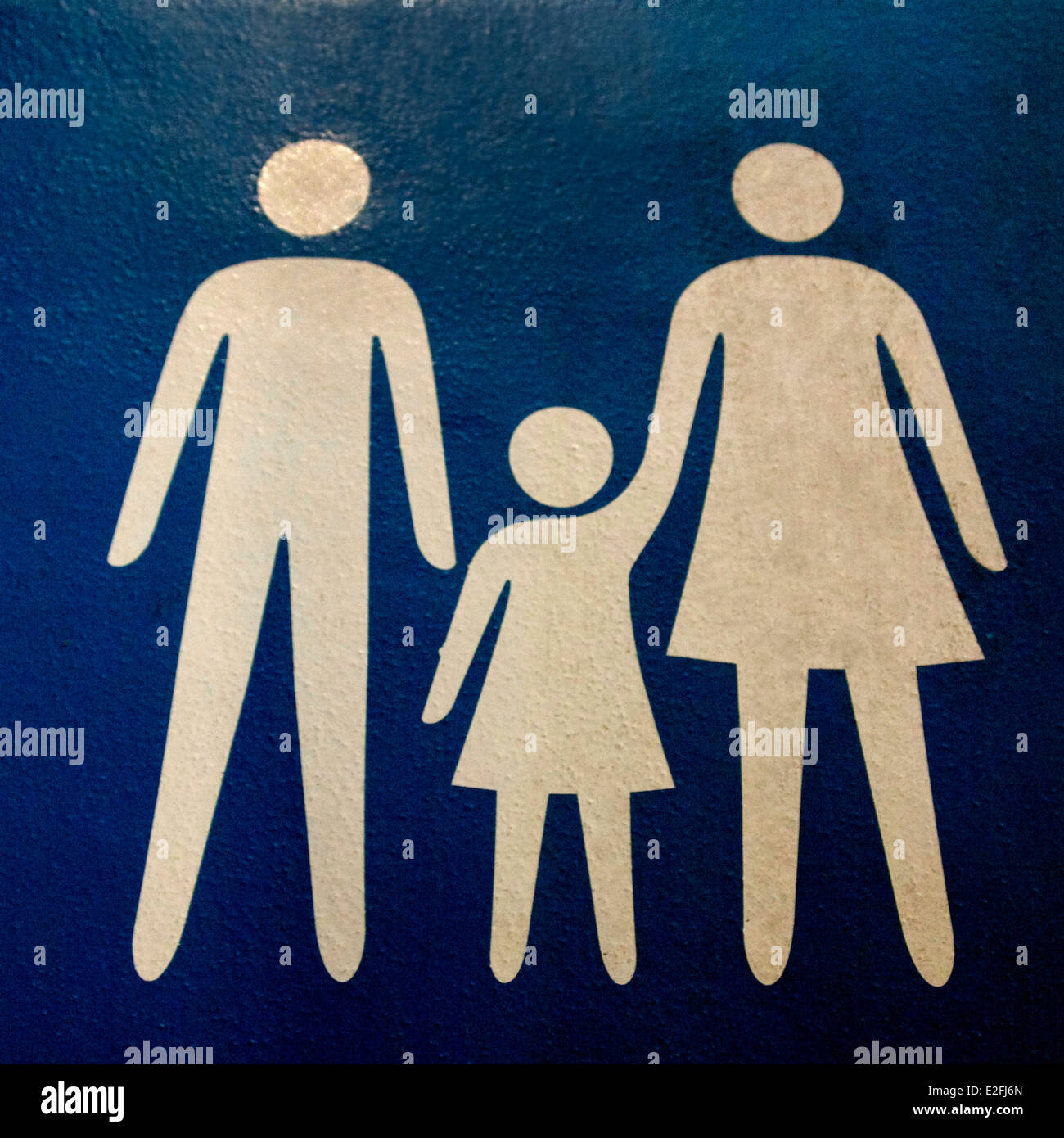 Familie - Eltern mit Kind-symbol Stockfoto