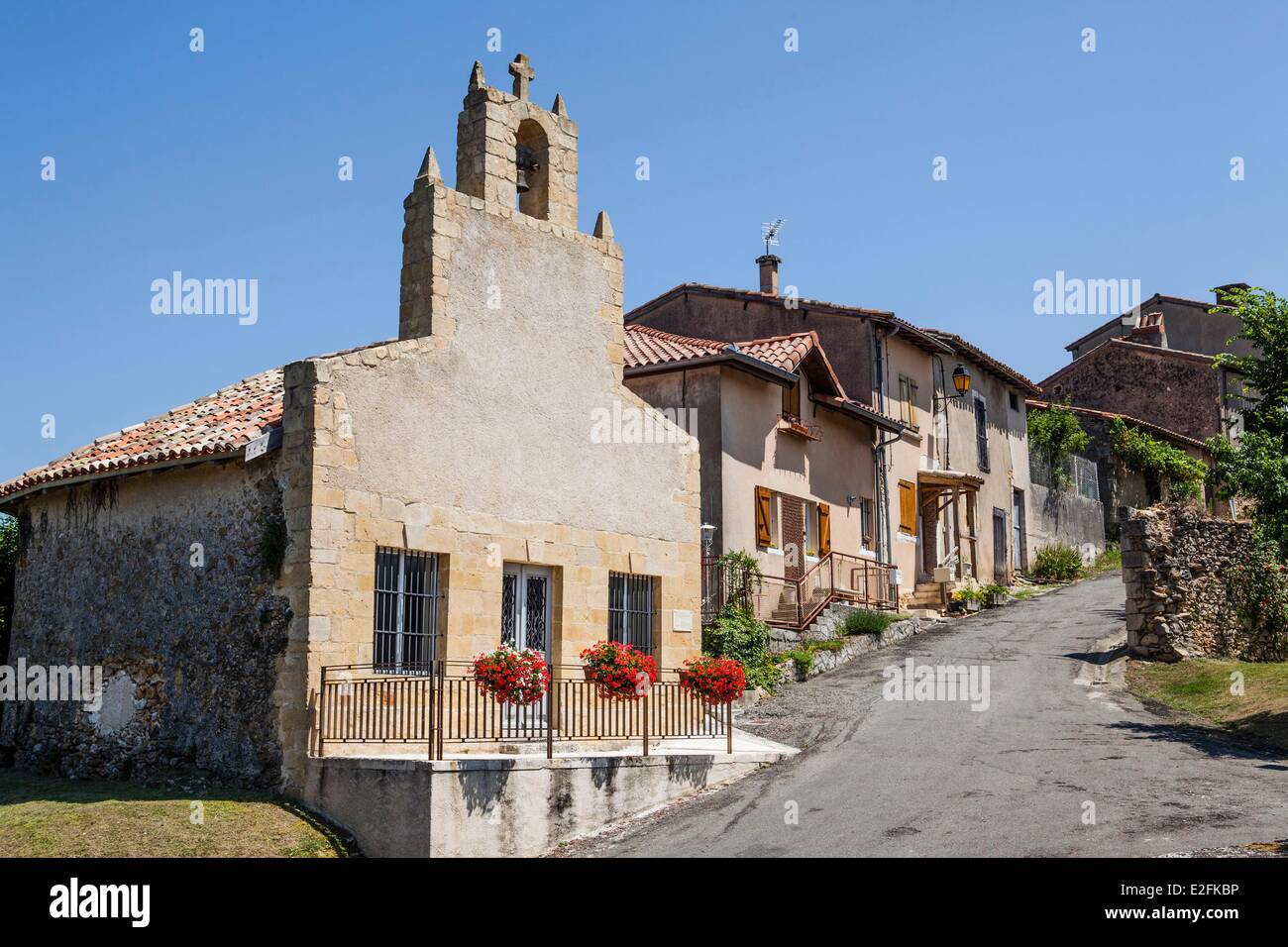 Frankreich, Haute Garonne, Aurignac, St. Rochus-Kapelle datiert 17. Jahrhundert Stockfoto