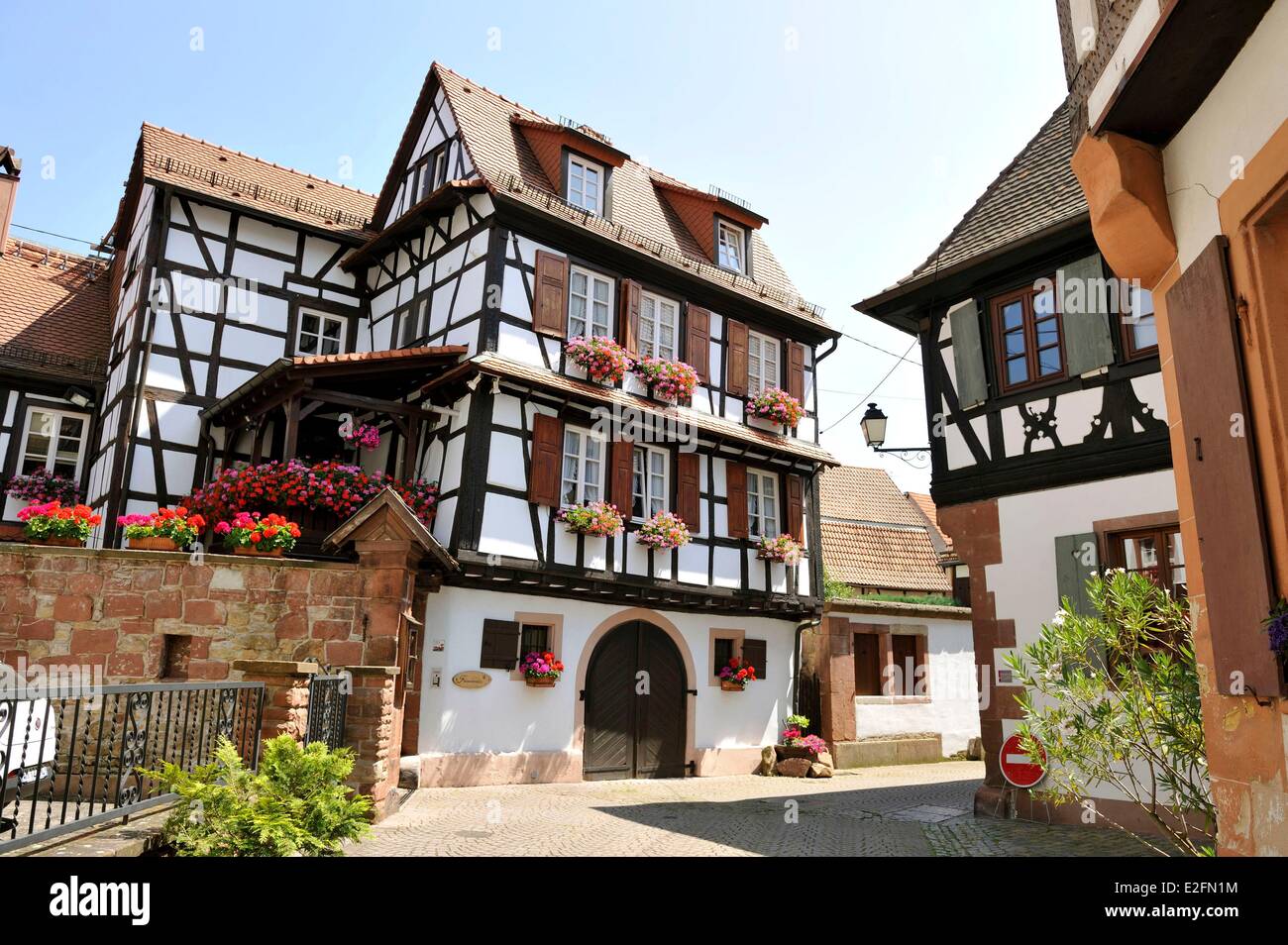 Frankreich-Bas-Rhin-Wissembourg halbe Fachwerkhaus Stockfoto